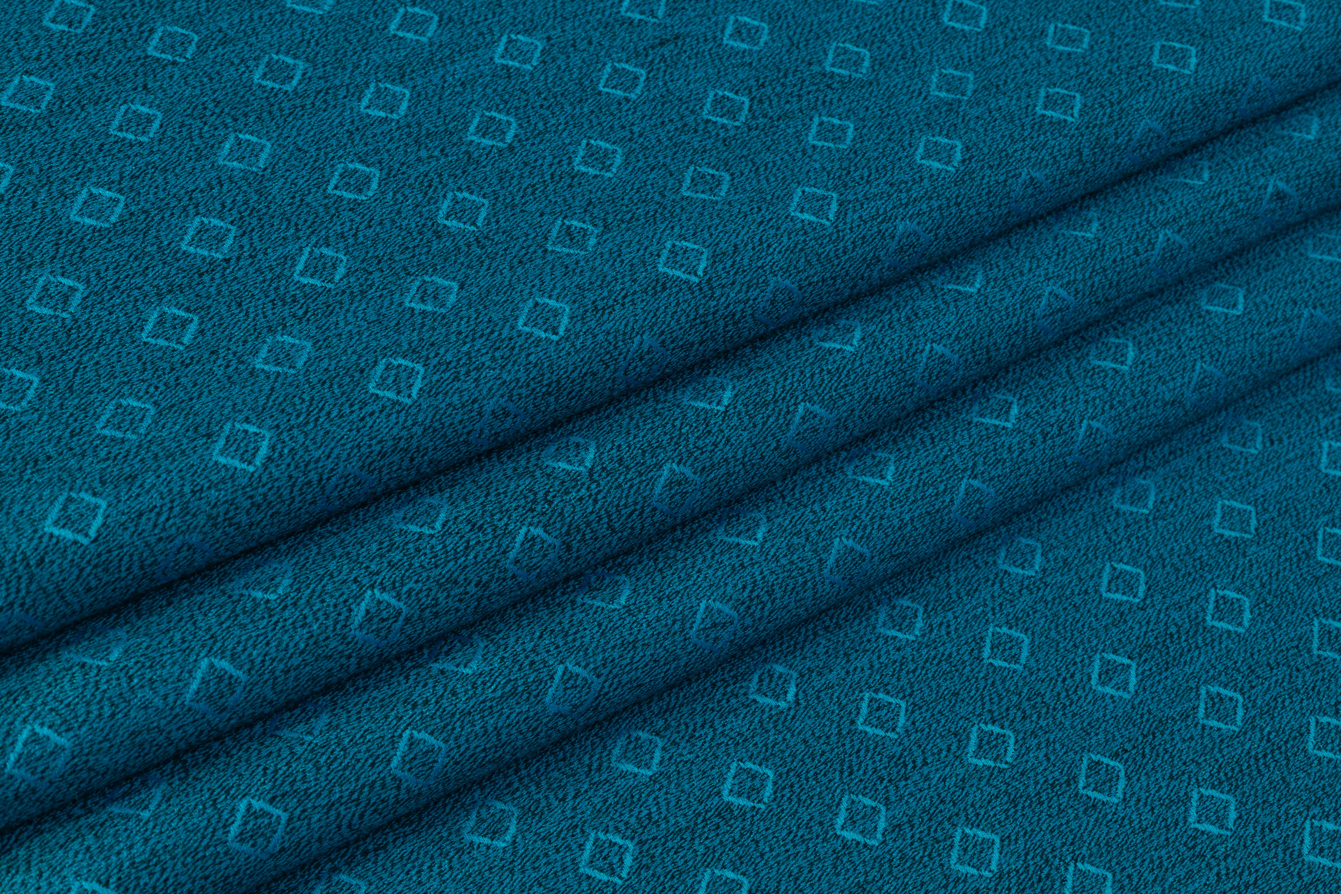 Diamond Italian Wool Suiting - Teal Blue