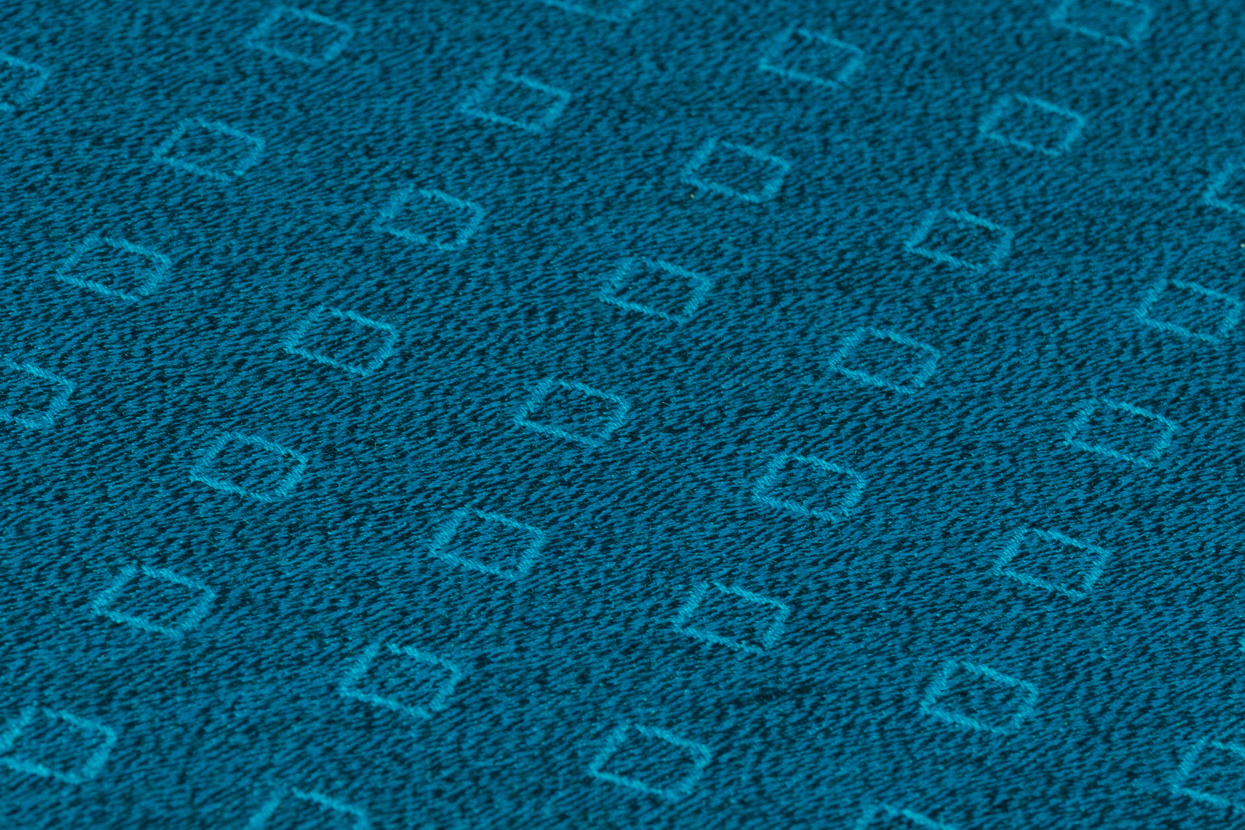 Diamond Italian Wool Suiting - Teal Blue