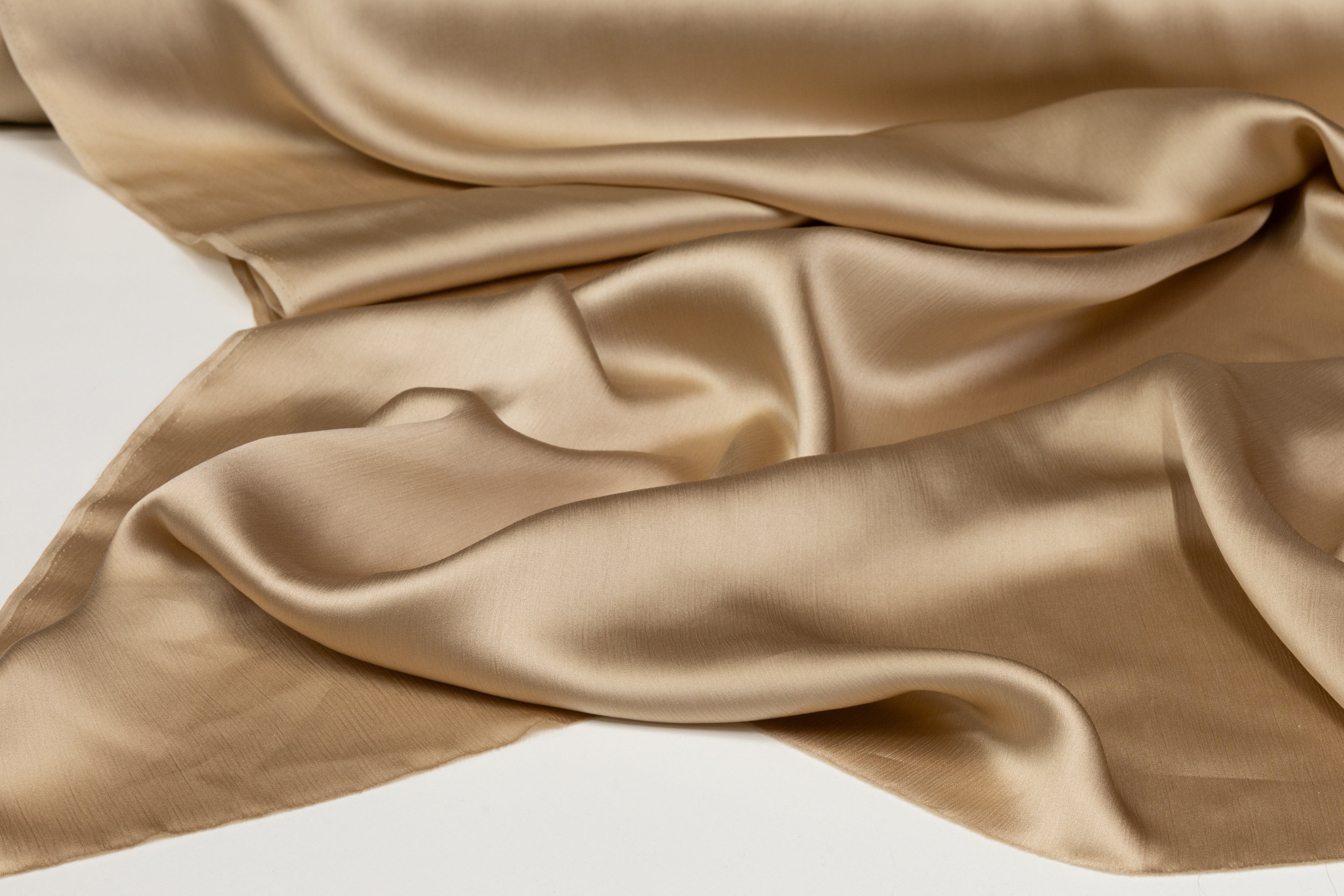Textured Silk Charmeuse - Beige