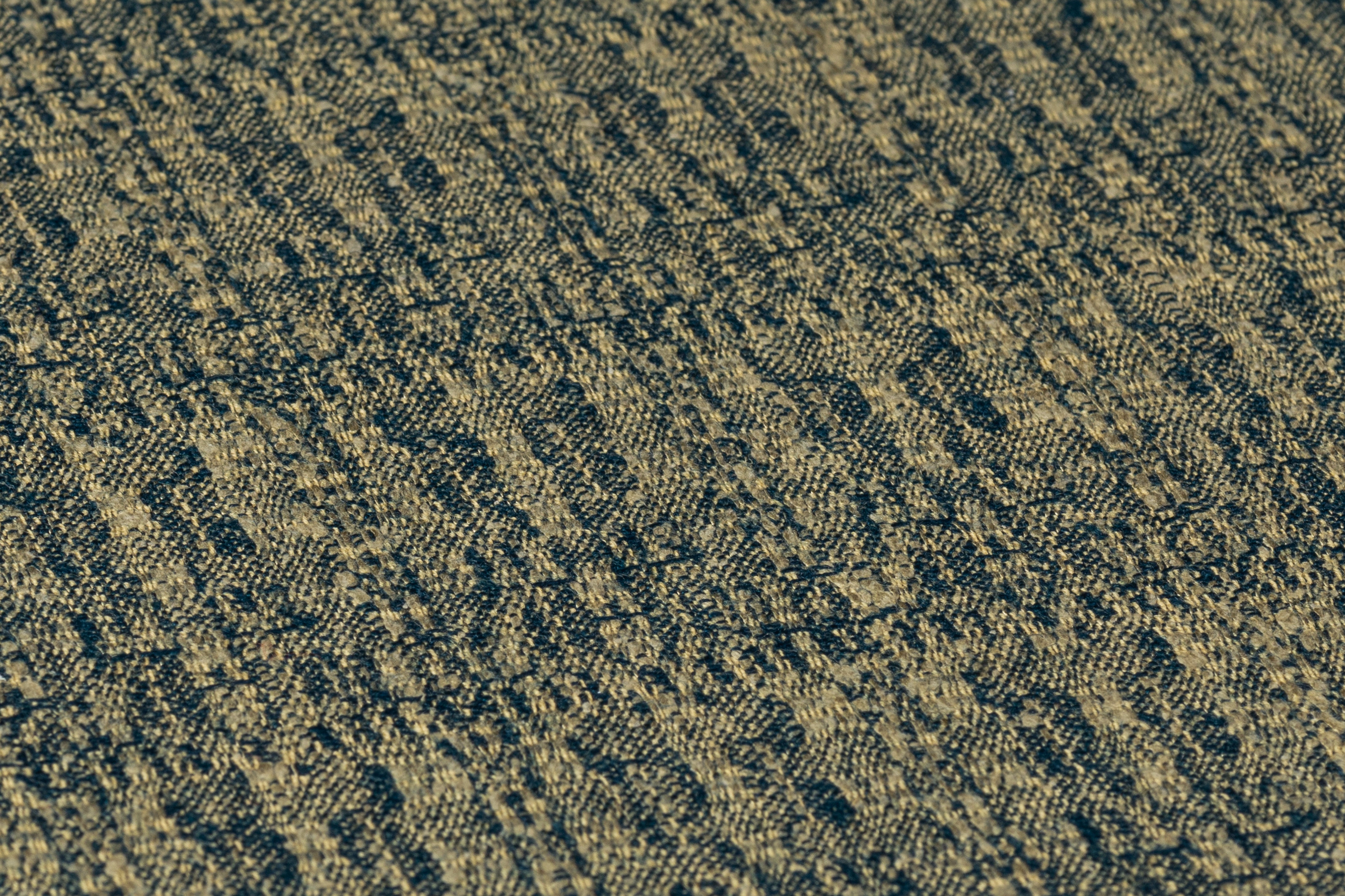 Abstract Italian Wool Suiting - Beige / Teal