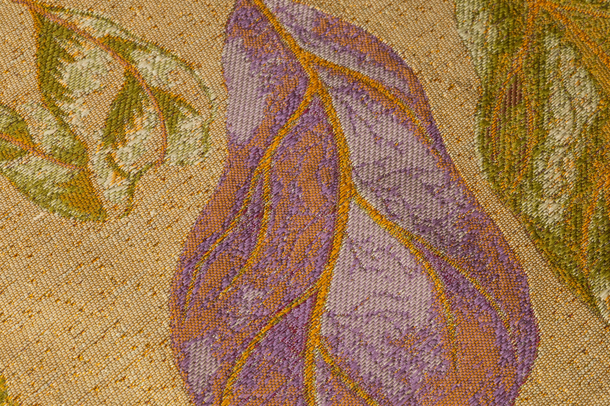 Floral Italian Pure Silk Brocade - Antique Gold