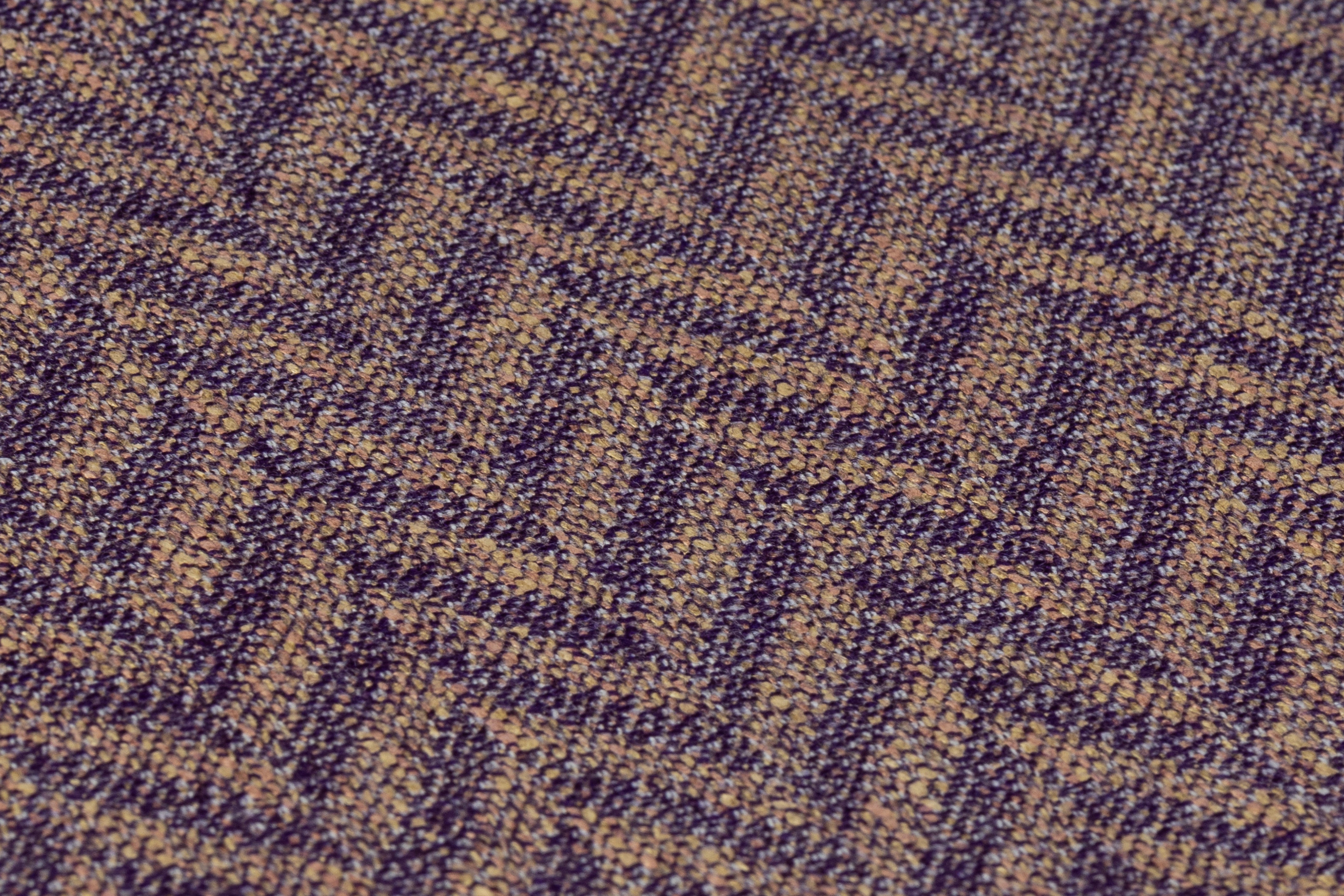 Herringbone Italian Wool Suiting - Purple / Beige