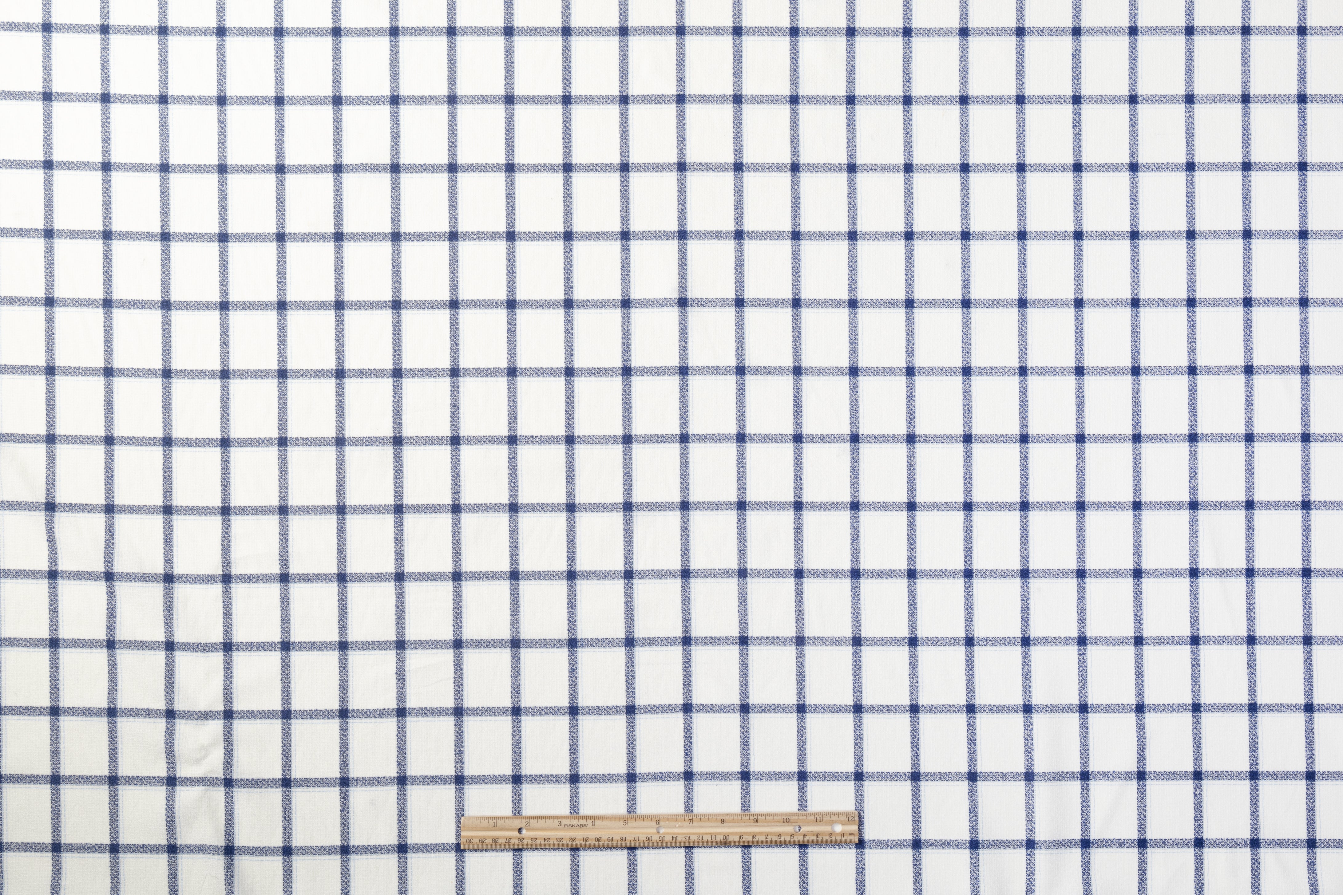 Loro Piana - Italian Silk Wool Cotton Tweed Suiting - White / Blue