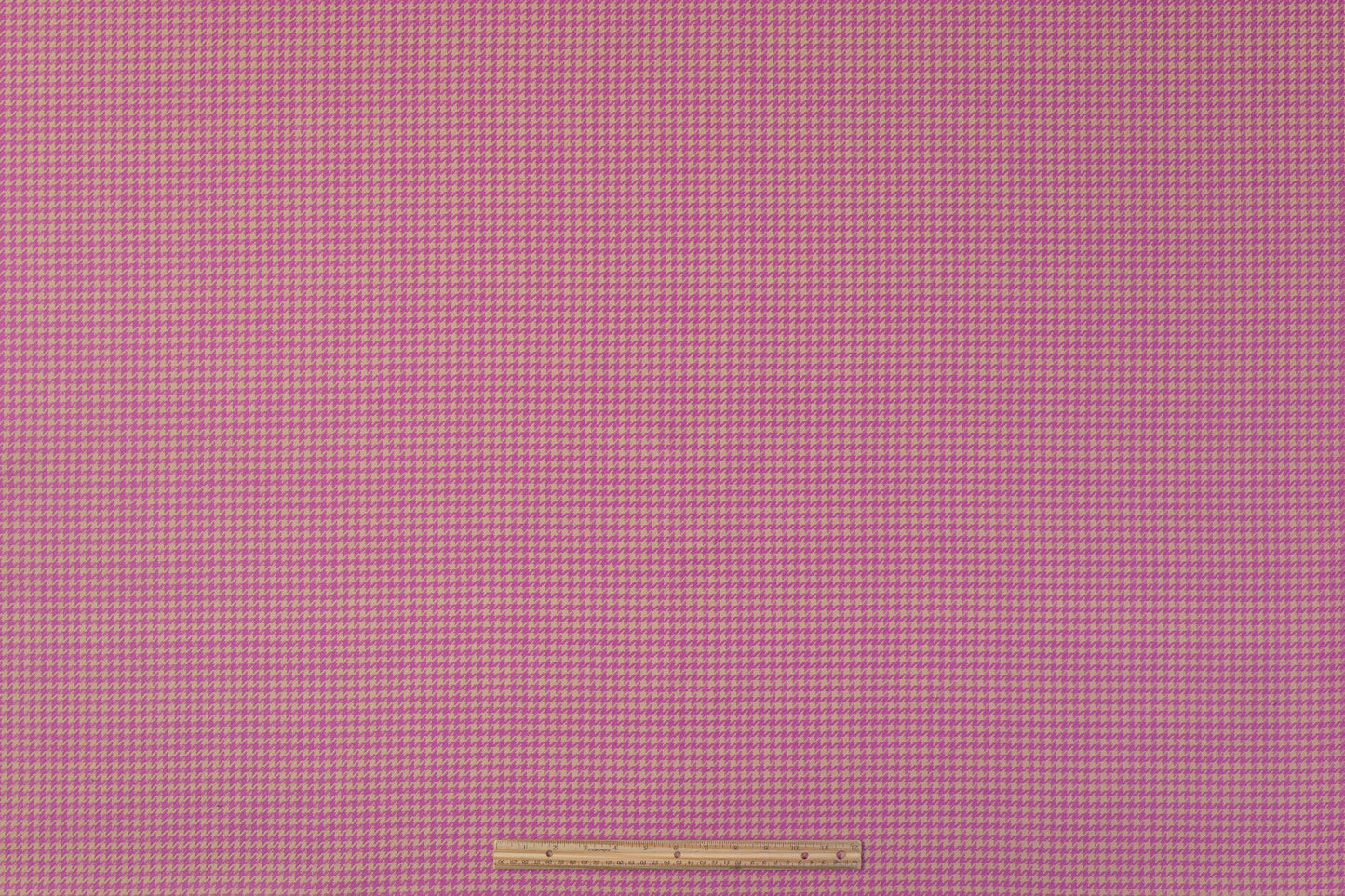 Houndstooth Italian Wool Suiting - Orchid / Tan