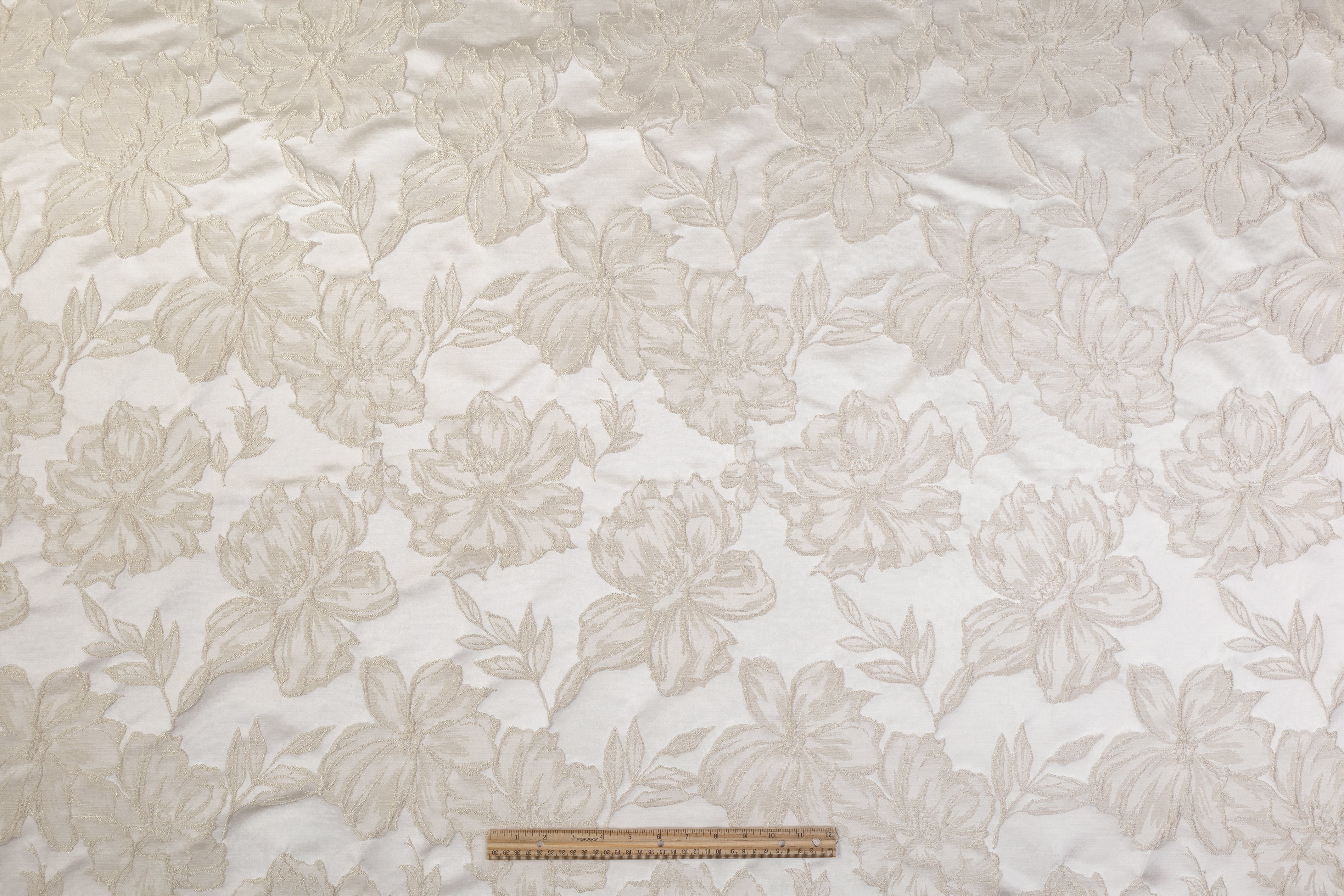 Floral Cloqué Brocade - Off White / Cream