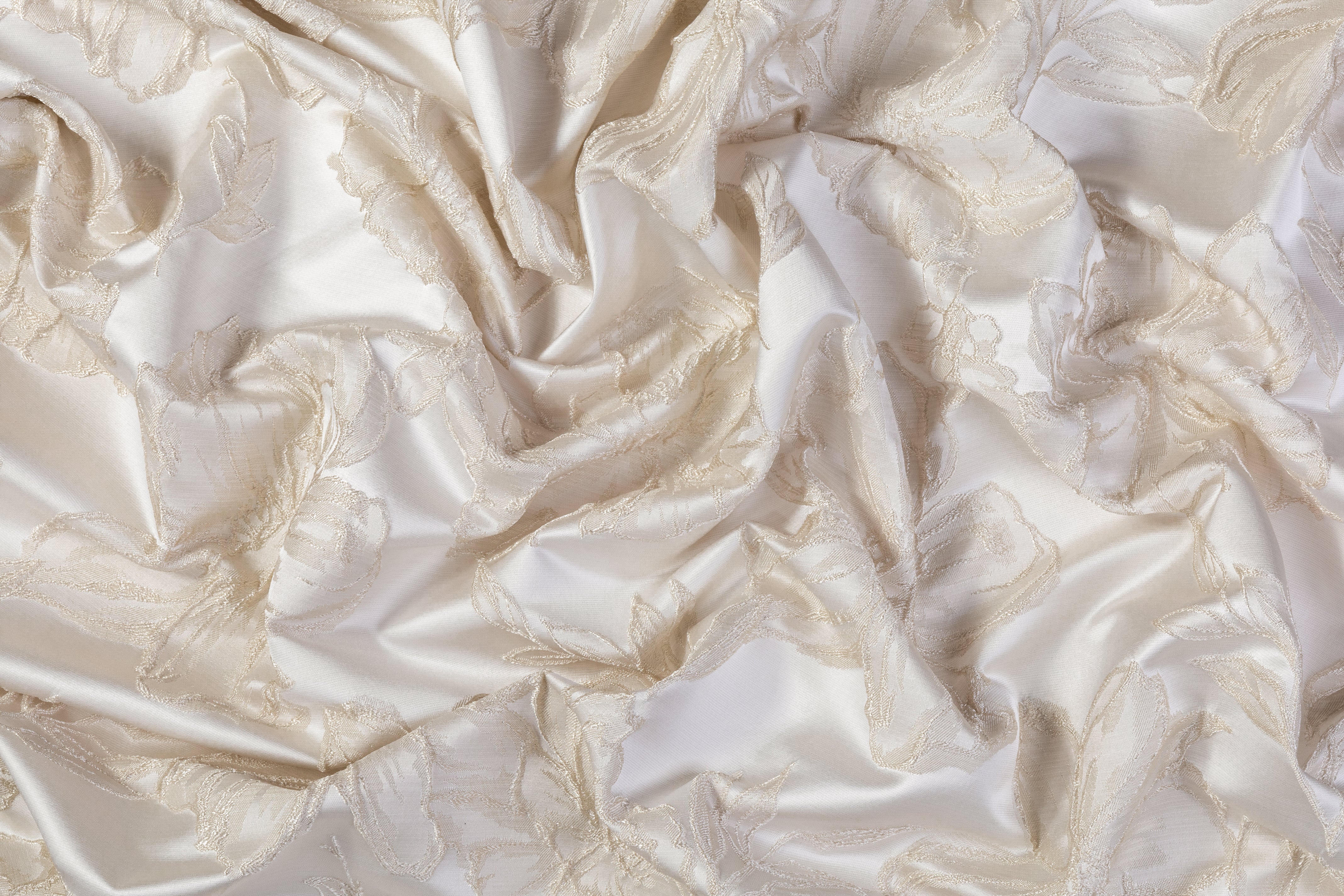 Floral Cloqué Brocade - Off White / Cream