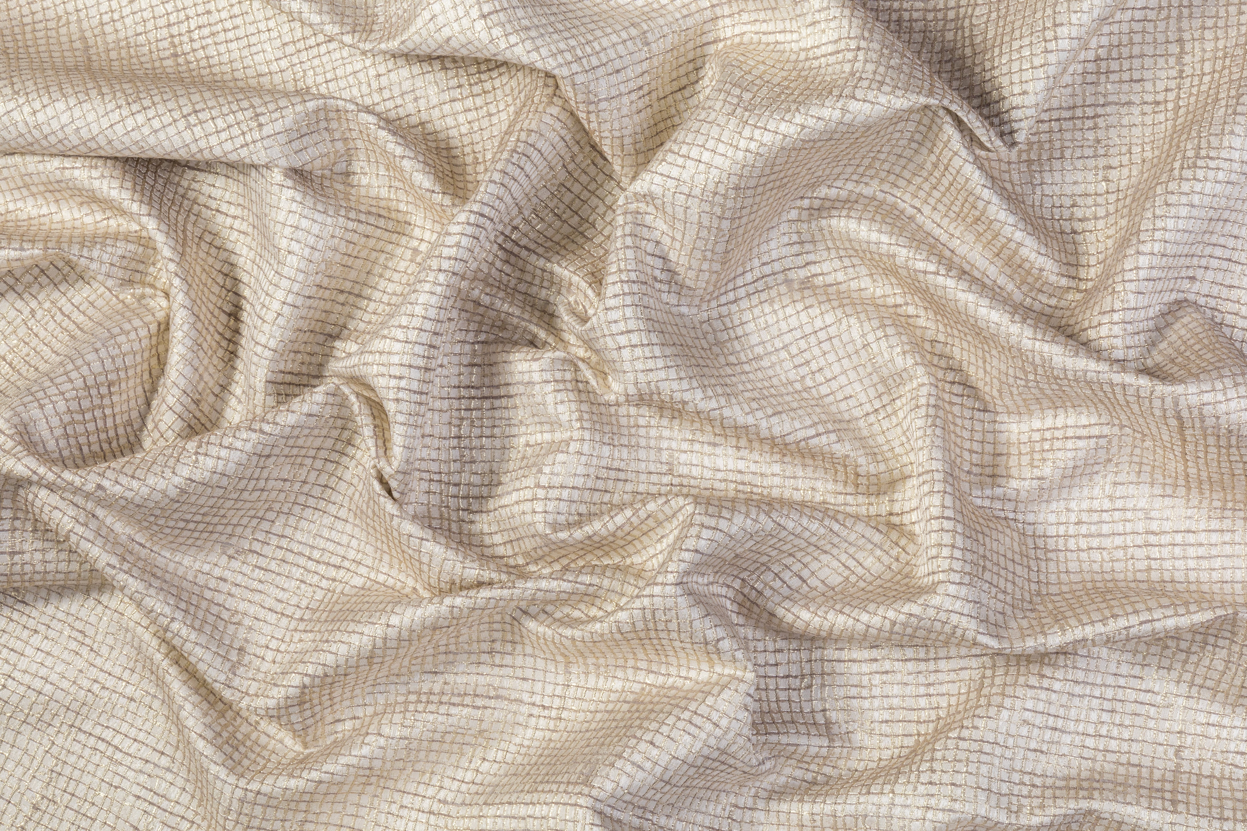 Metallic Textured Brocade - Champagne Gold