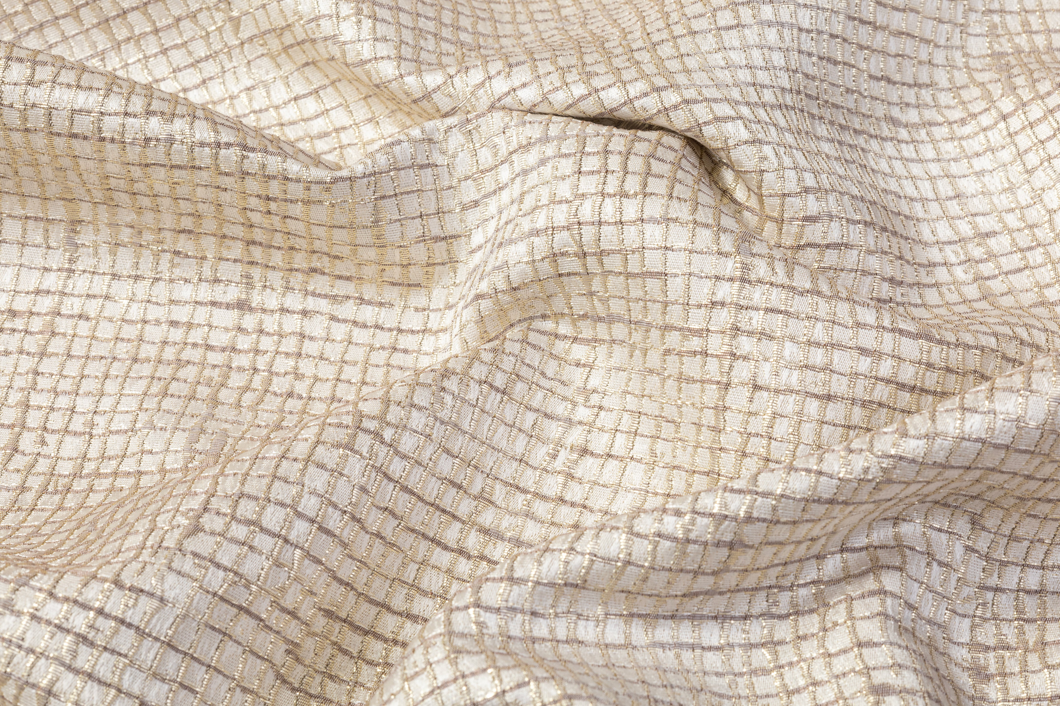 Metallic Textured Brocade - Champagne Gold