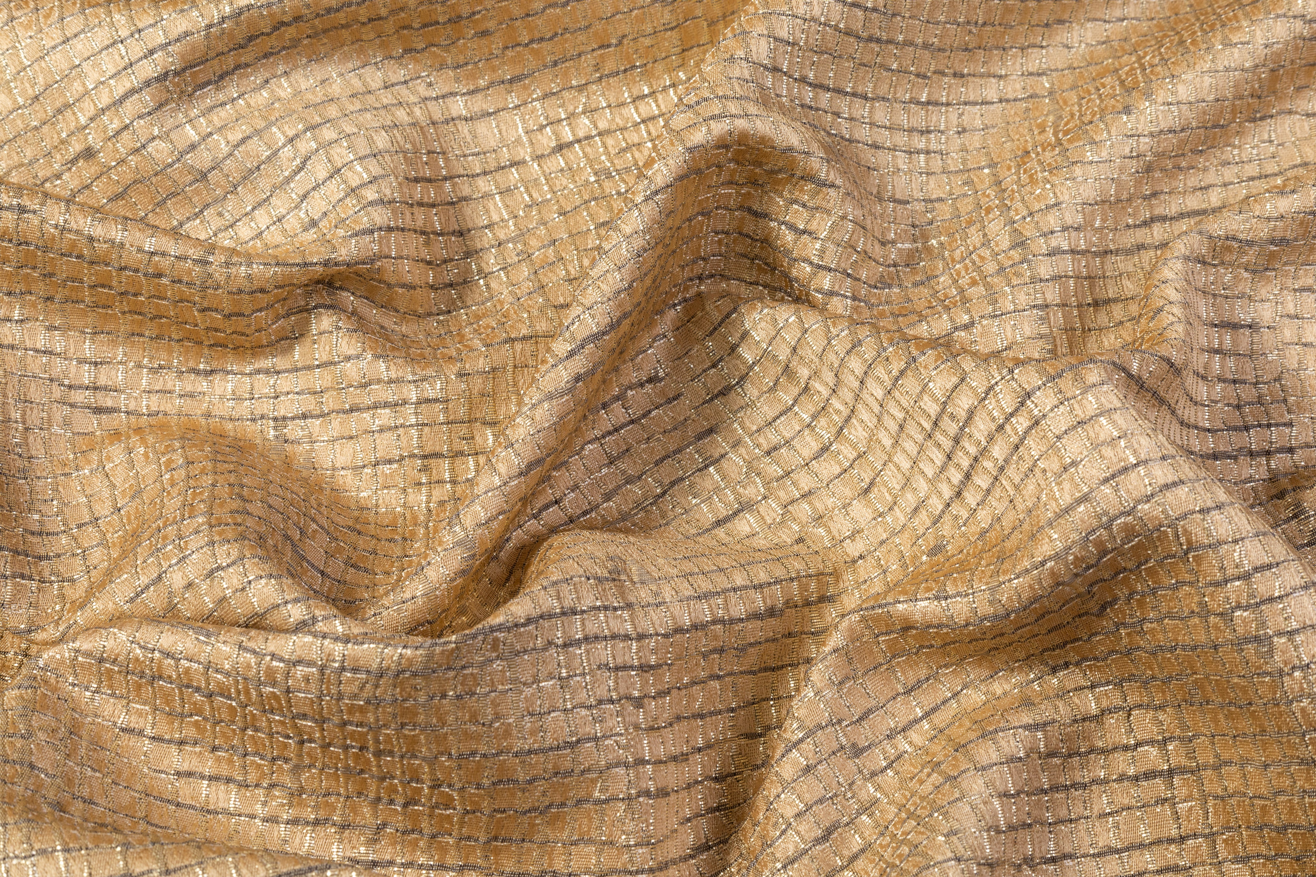 Metallic Textured Brocade - Gold
