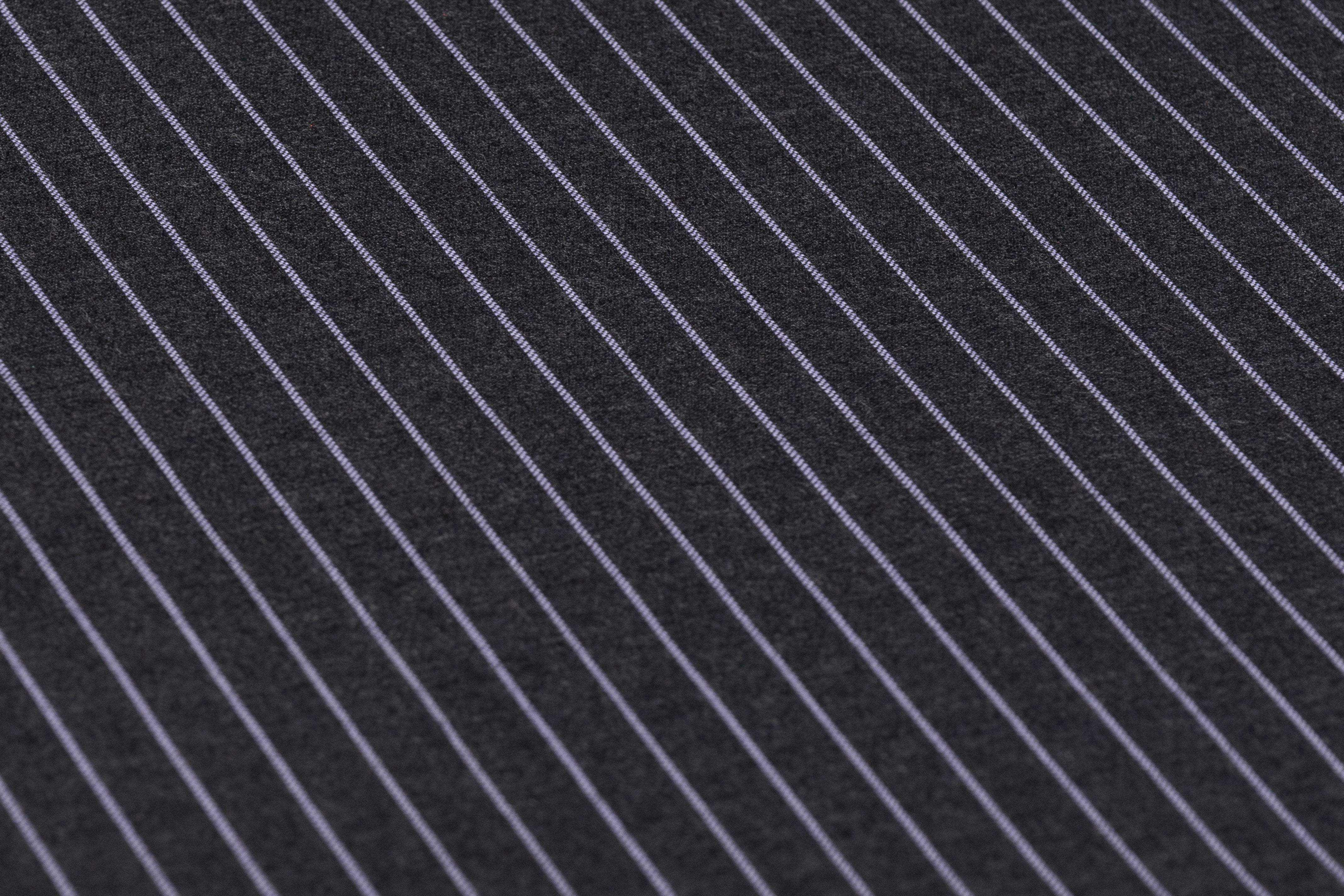 Reda - Pin Striped Super 130s Wool Cashmere Suiting - Charcoal Gray / Lavender