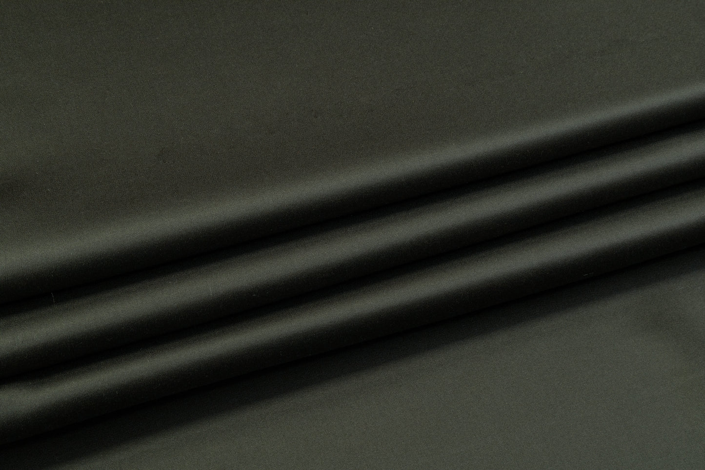 Italian Silk Wool Stretch Satin Suiting - Dark Green
