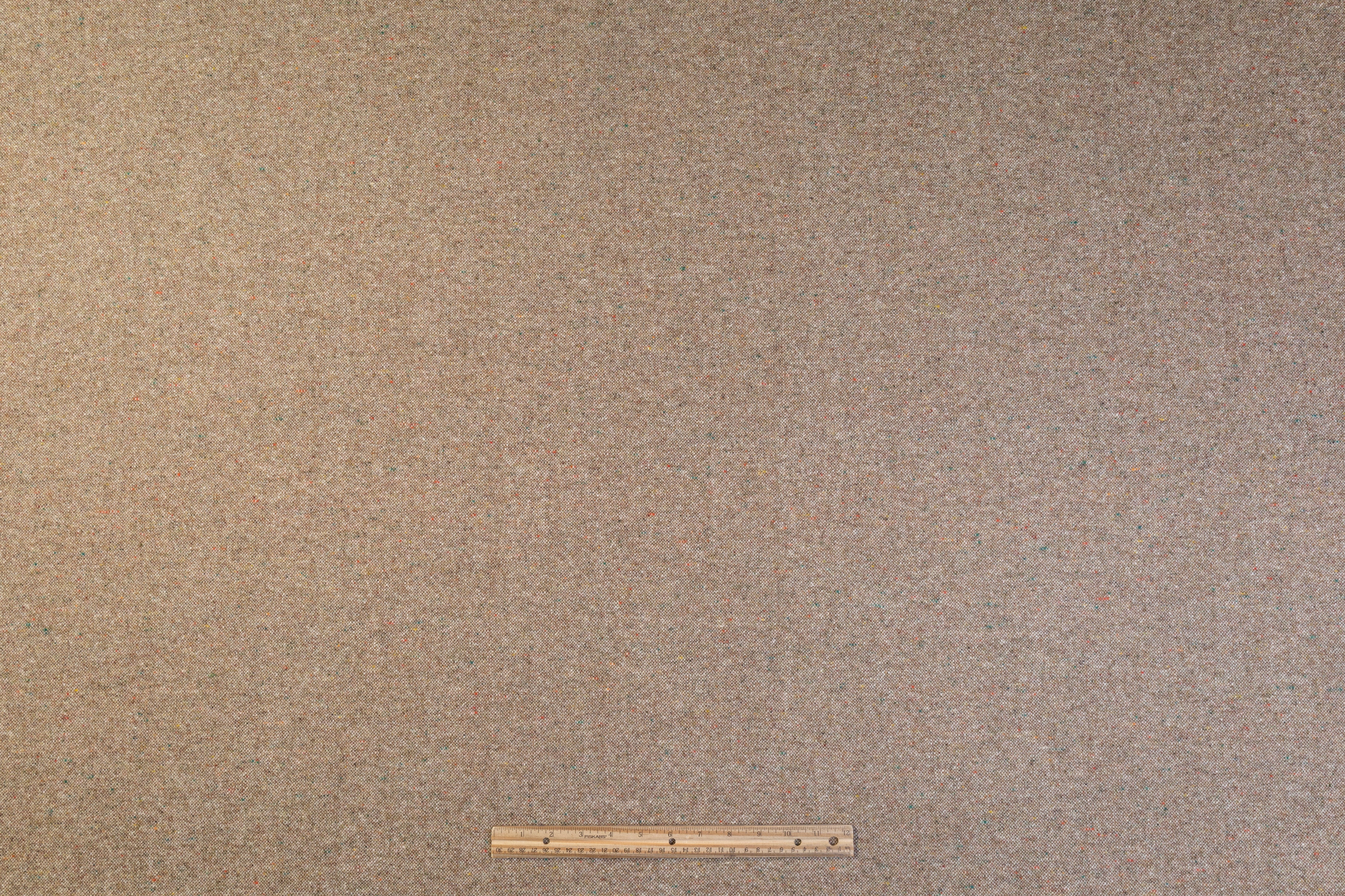 Speckled Italian Wool Tweed - Beige