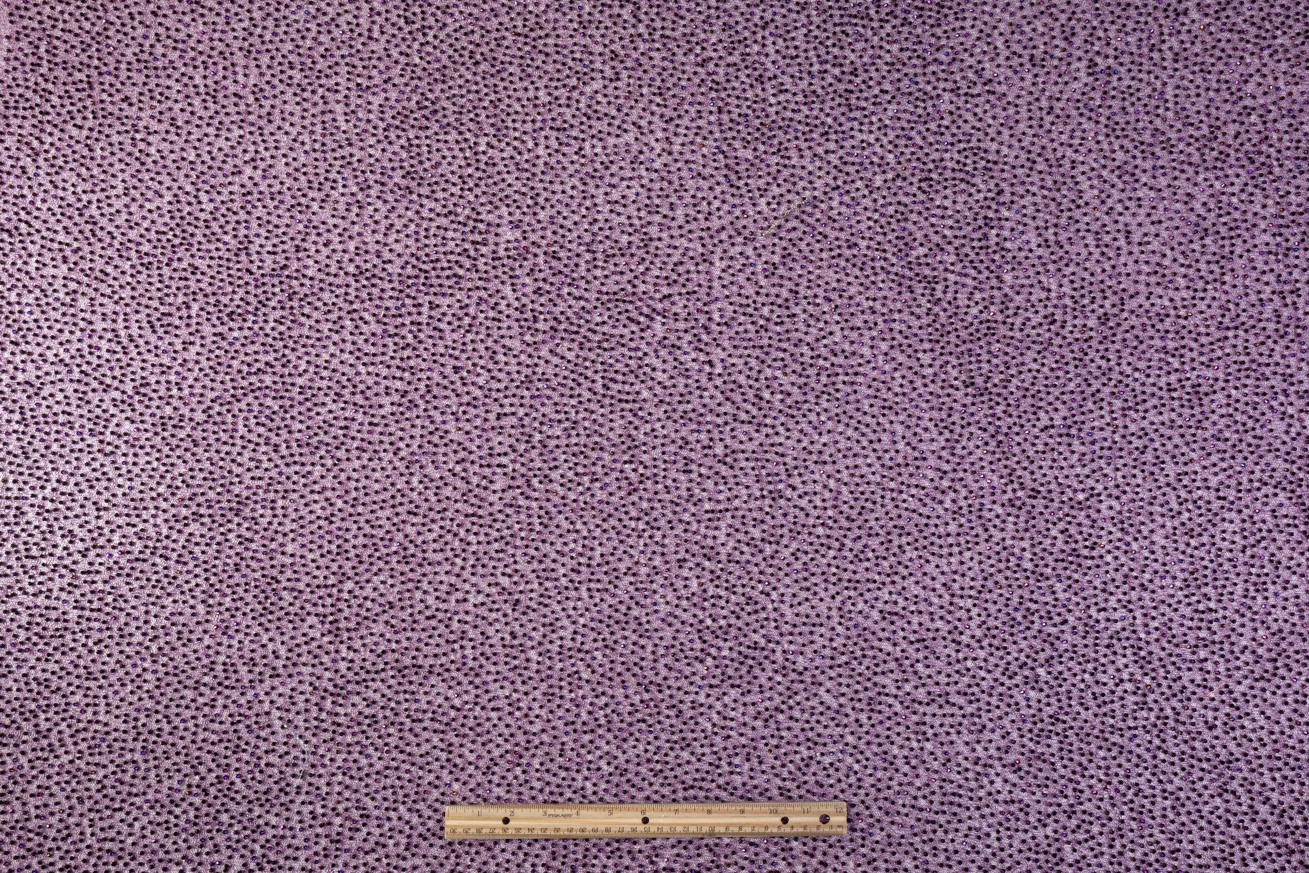 Handmade Crystal Beaded Lace - Amethyst