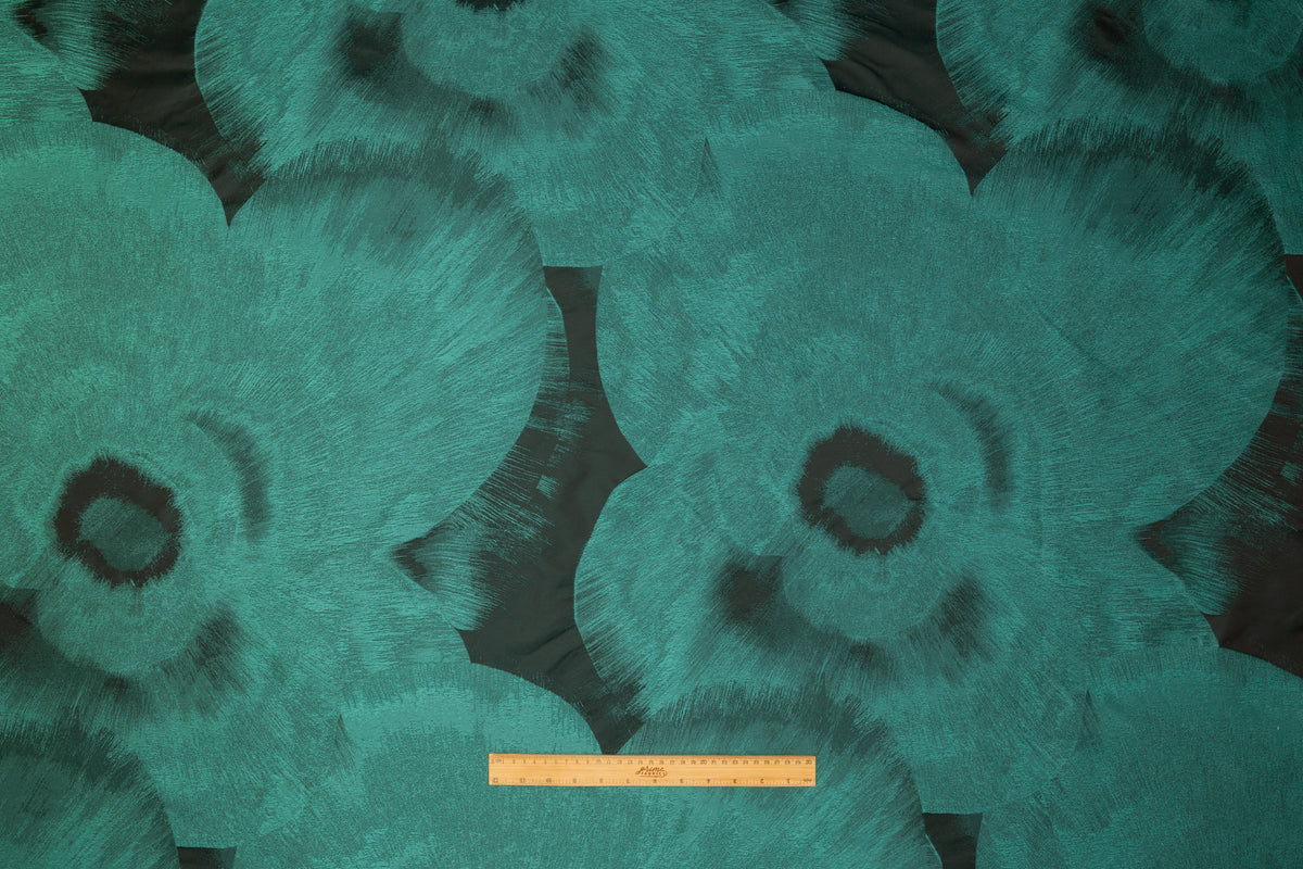 Abstract Italian Brocade - Emerald Teal