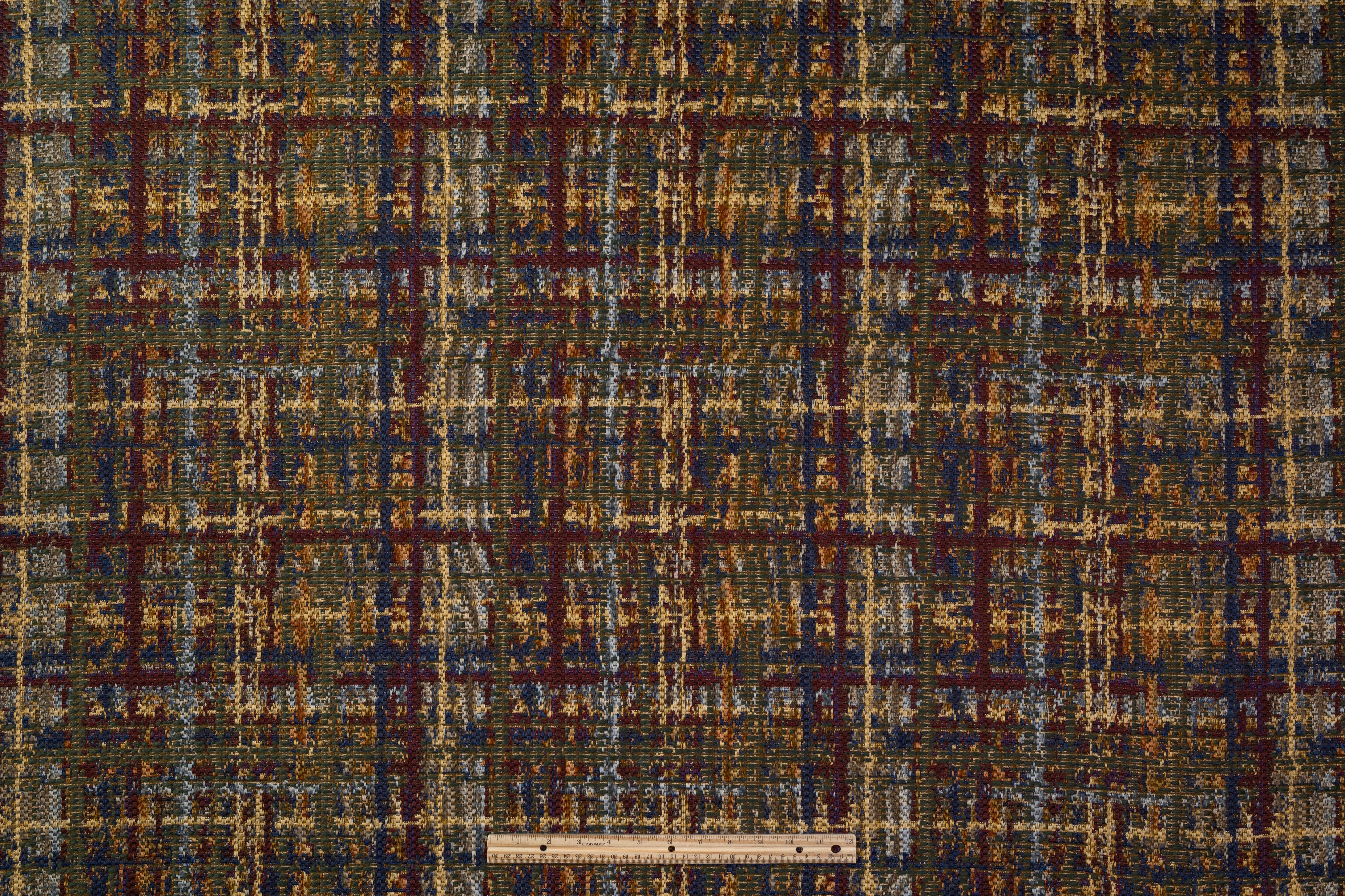 Etro - Checked Italian Tweed Brocade - Burgundy / Green / Gold