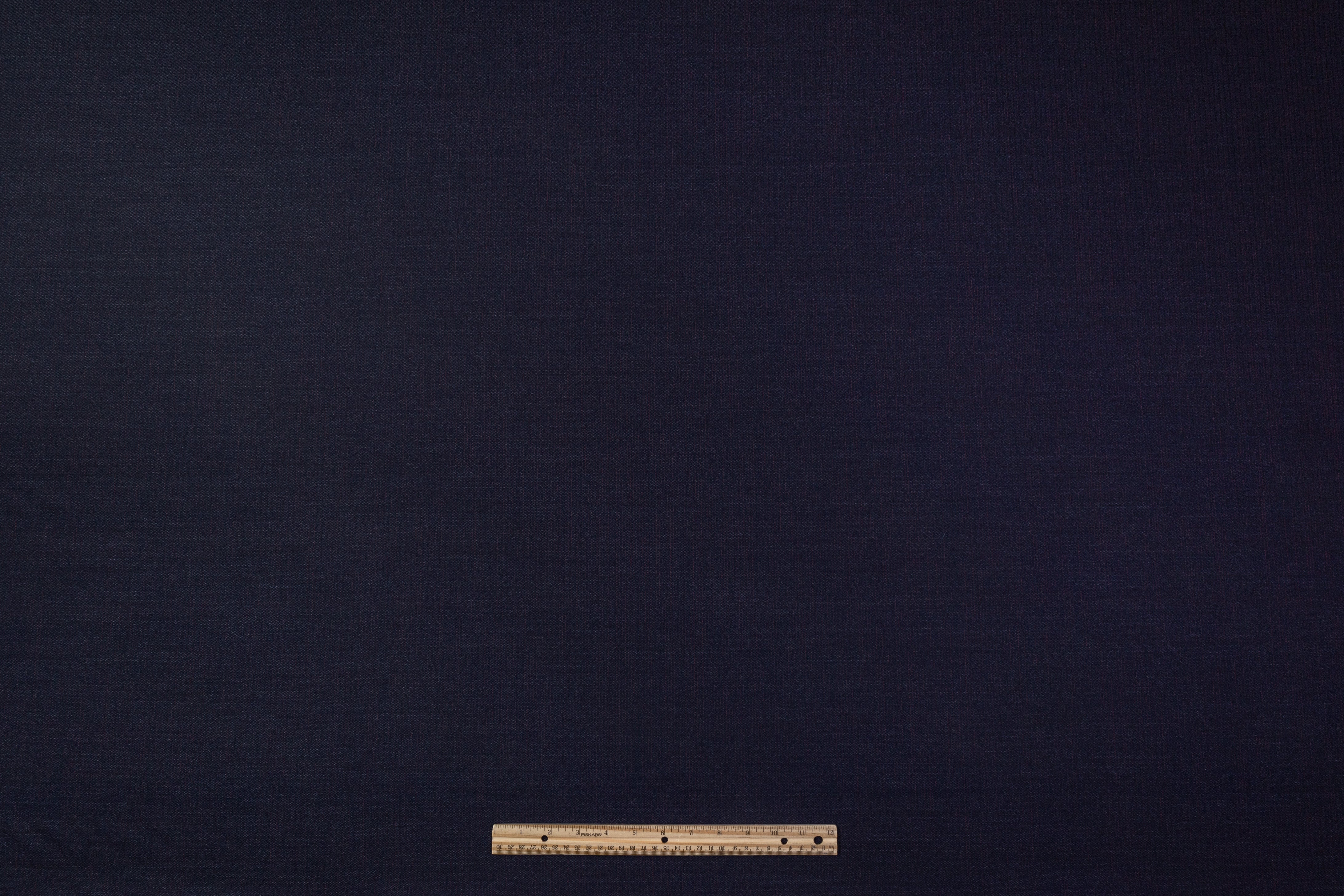 Carlo Barbera - Striped Italian Wool Suiting - Navy / Brick Red