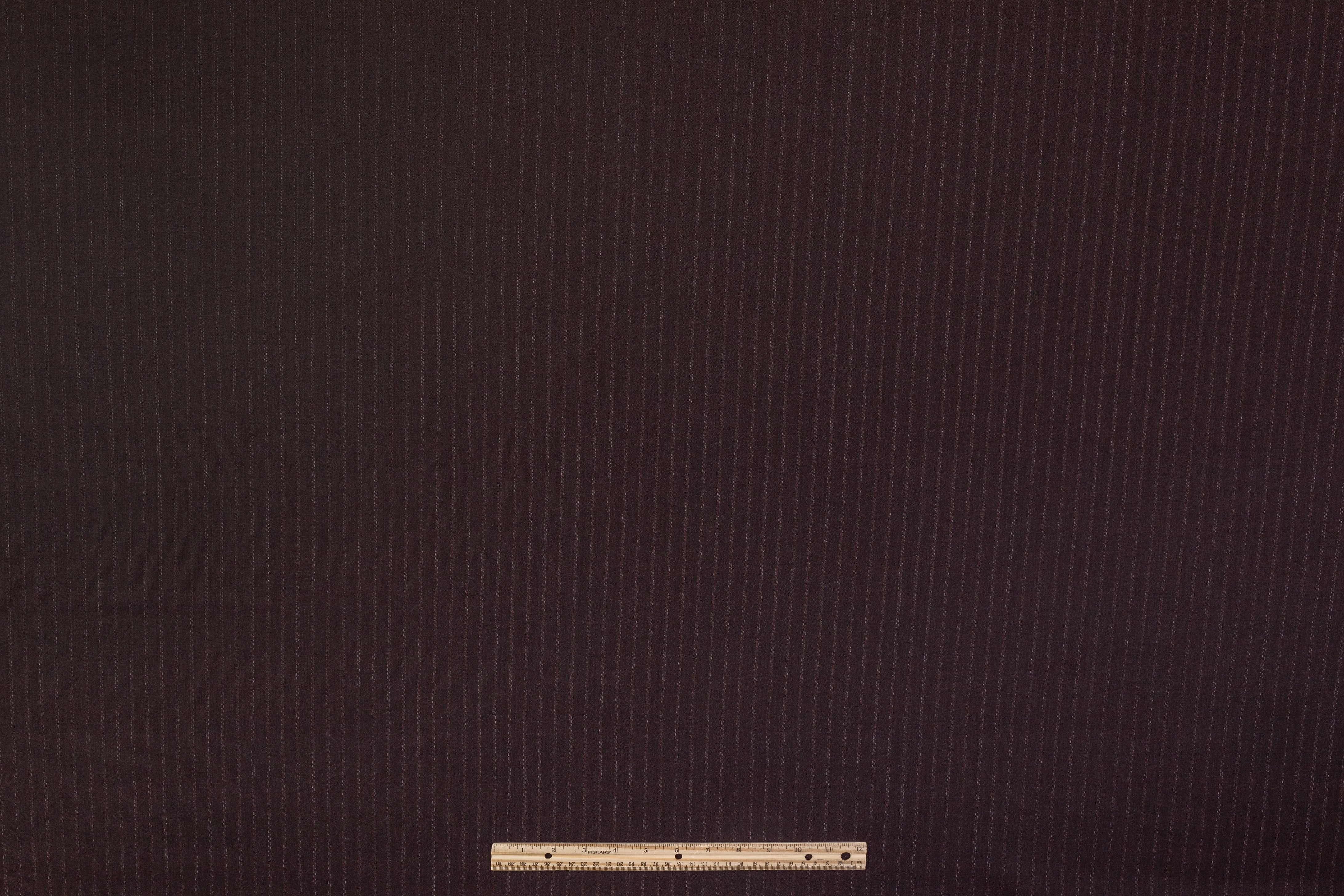 Striped Italian Wool Flannel - Brown