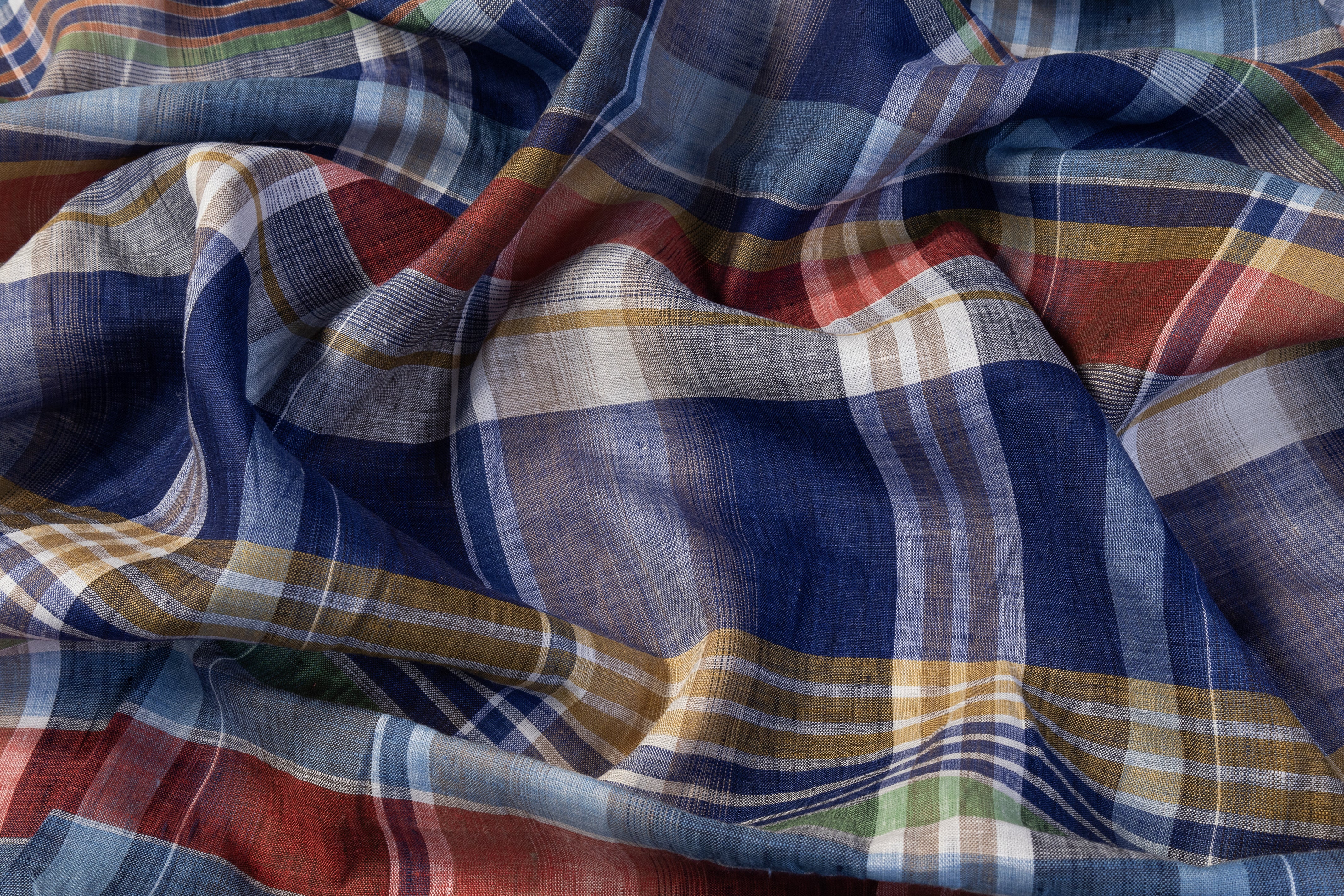 Checked Italian Linen - Multicolor