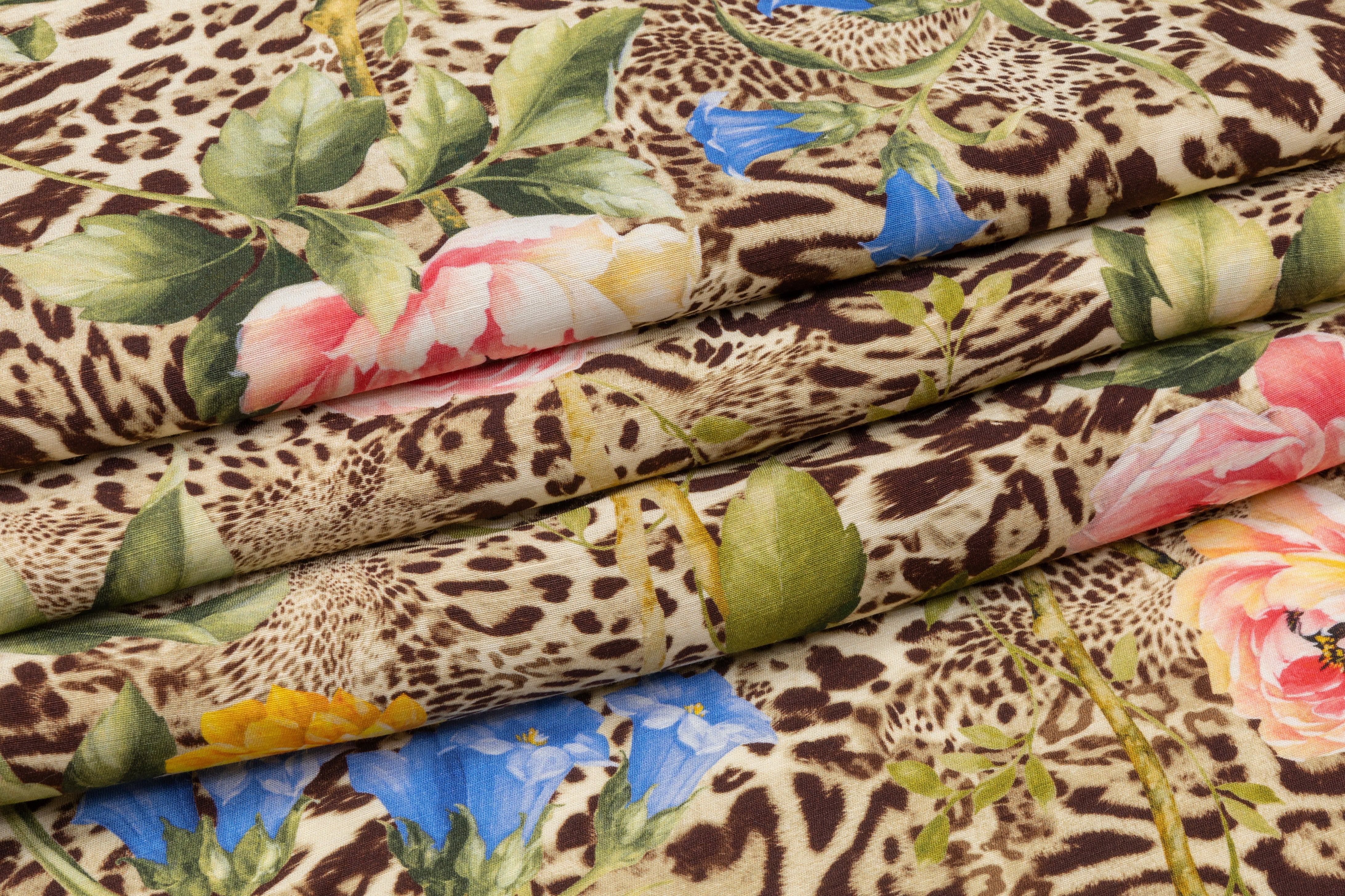 Emanuel Ungaro - Floral Cheetah Print Silk Linen Blend - Multicolor