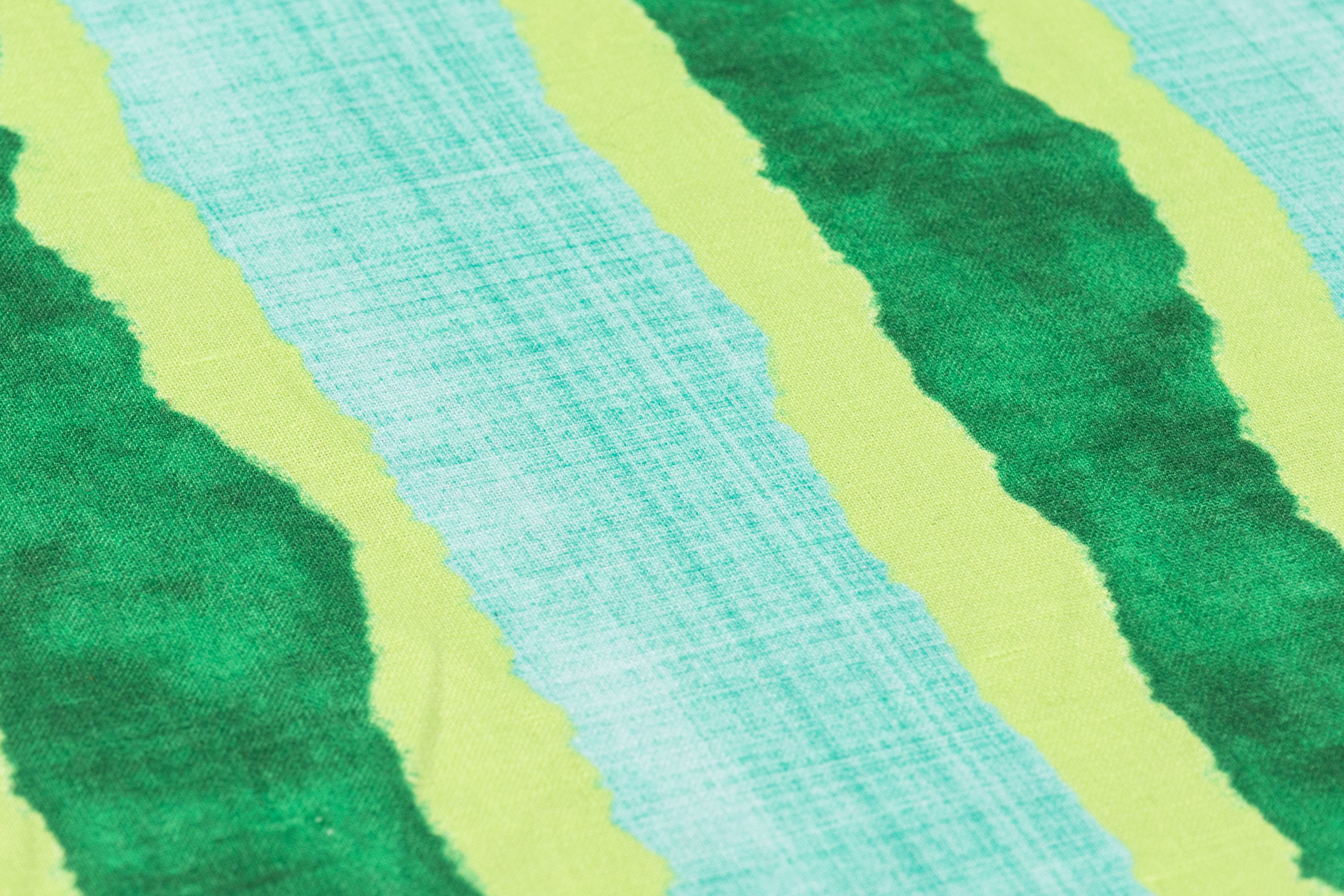 Striped Italian Linen - Green