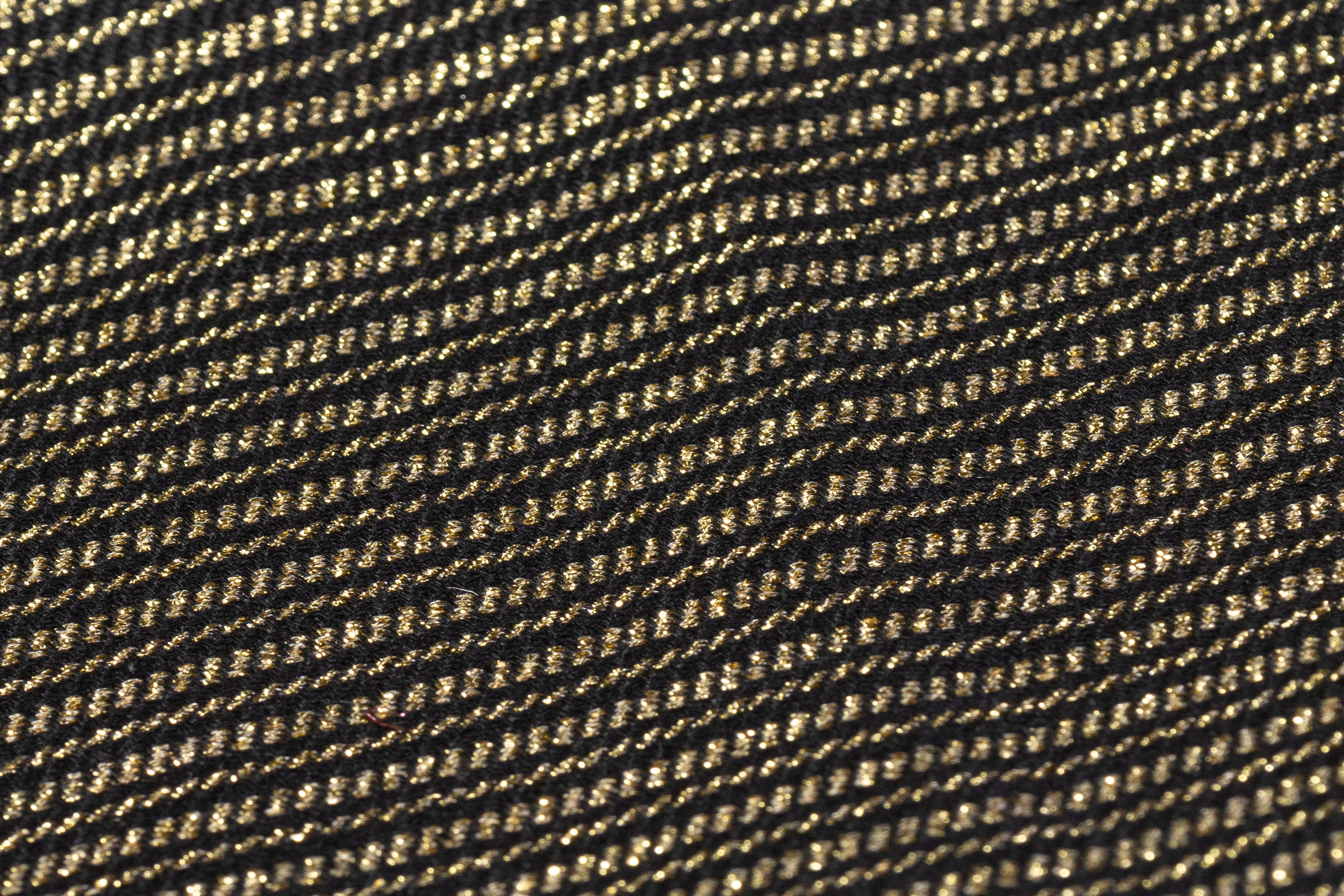 Striped Metallic Italian Brocade - Black / Gold