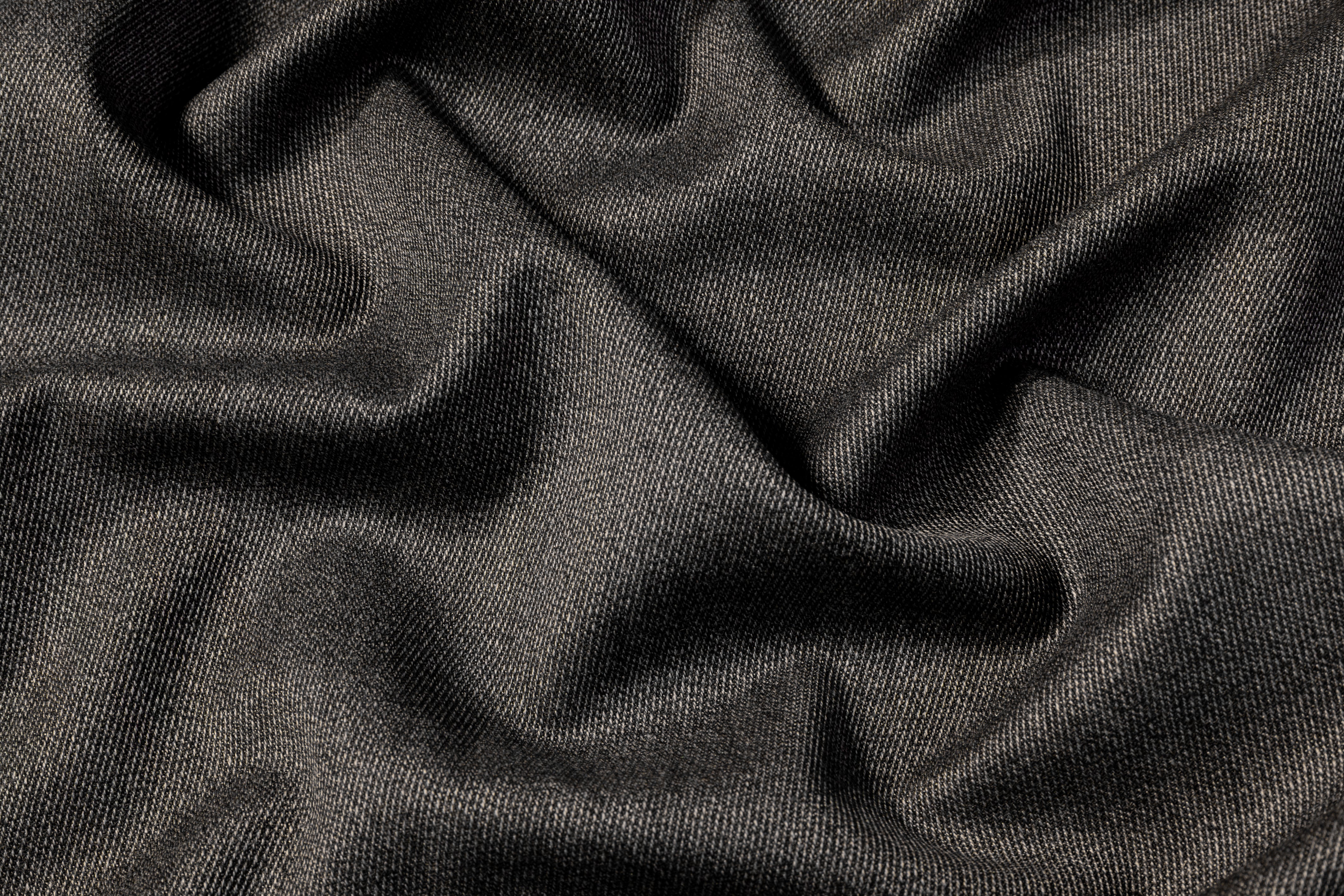 Marzotto - Italian Wool Twill Suiting - Charcoal Gray