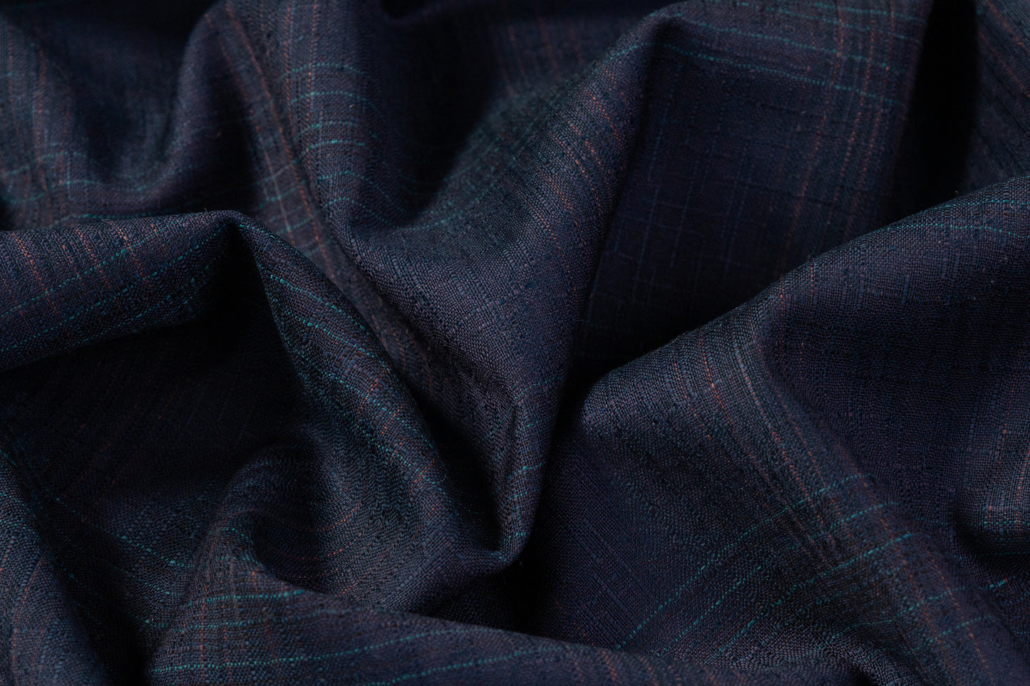Checked Italian Wool Suiting - Purple / Teal / Brick