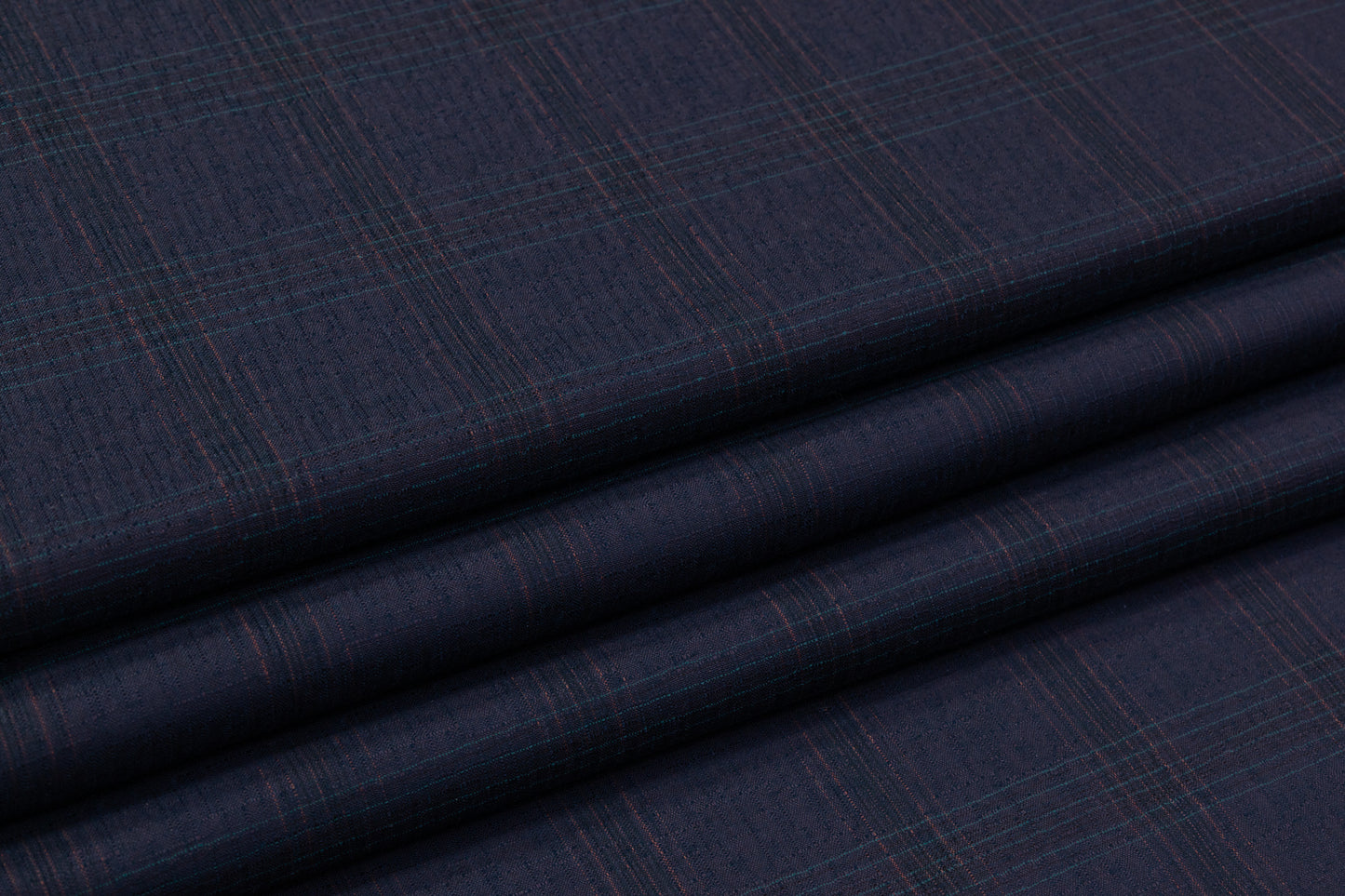 Checked Italian Wool Suiting - Purple / Teal / Brick
