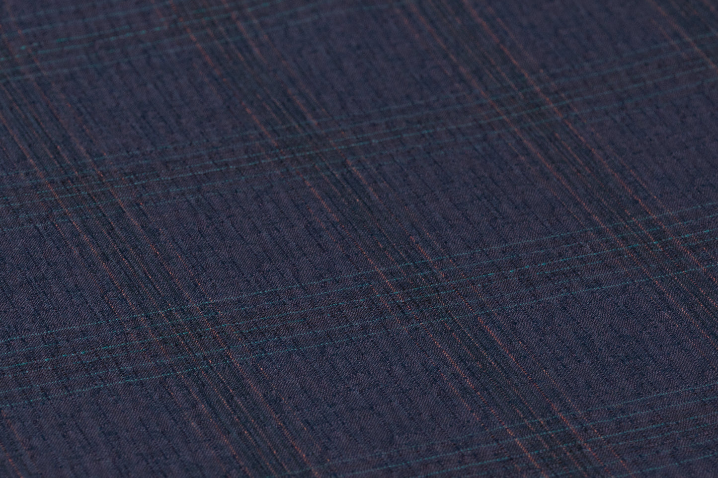 Checked Italian Wool Suiting - Purple / Teal / Brick