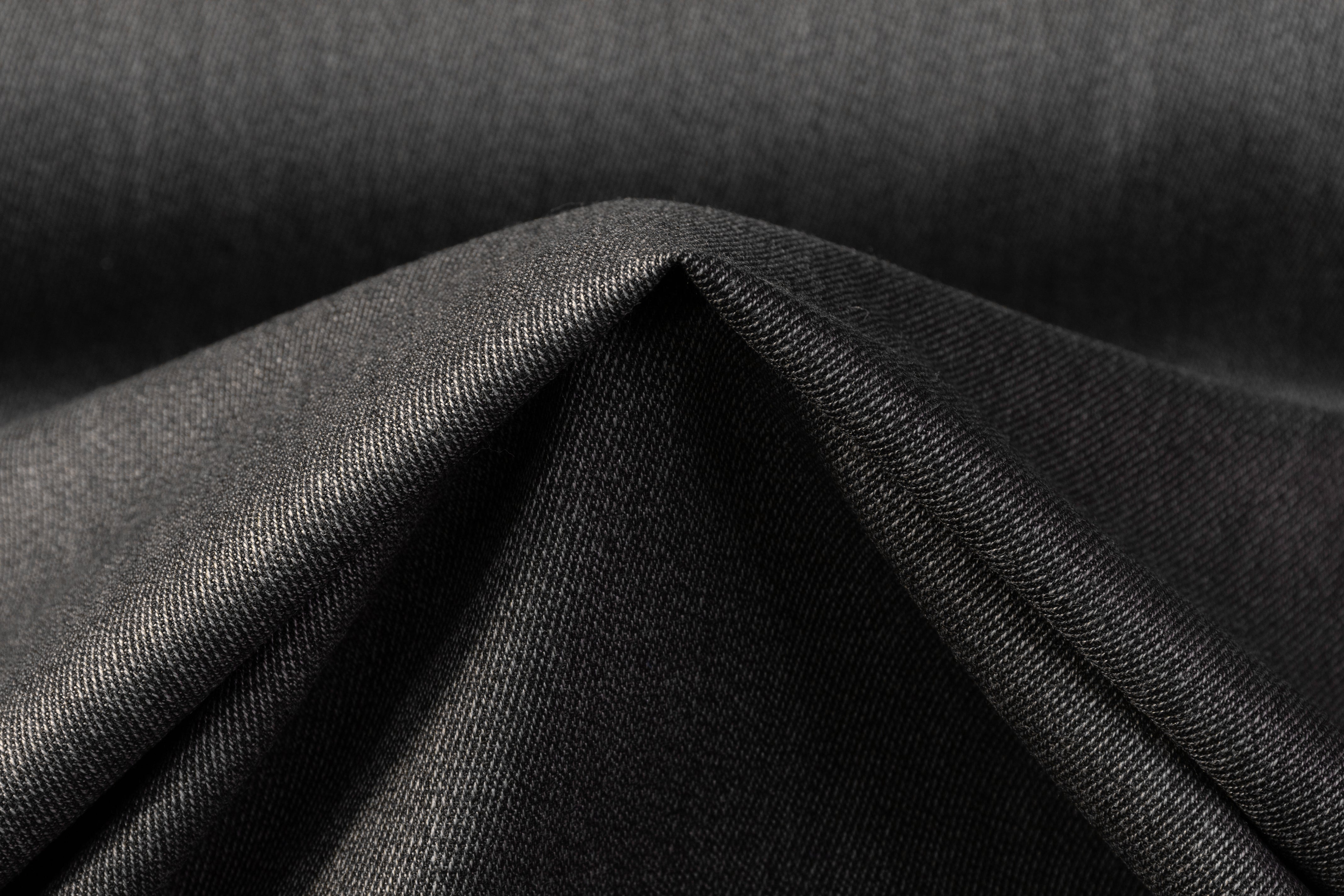 Marzotto - Italian Wool Twill Suiting - Charcoal Gray