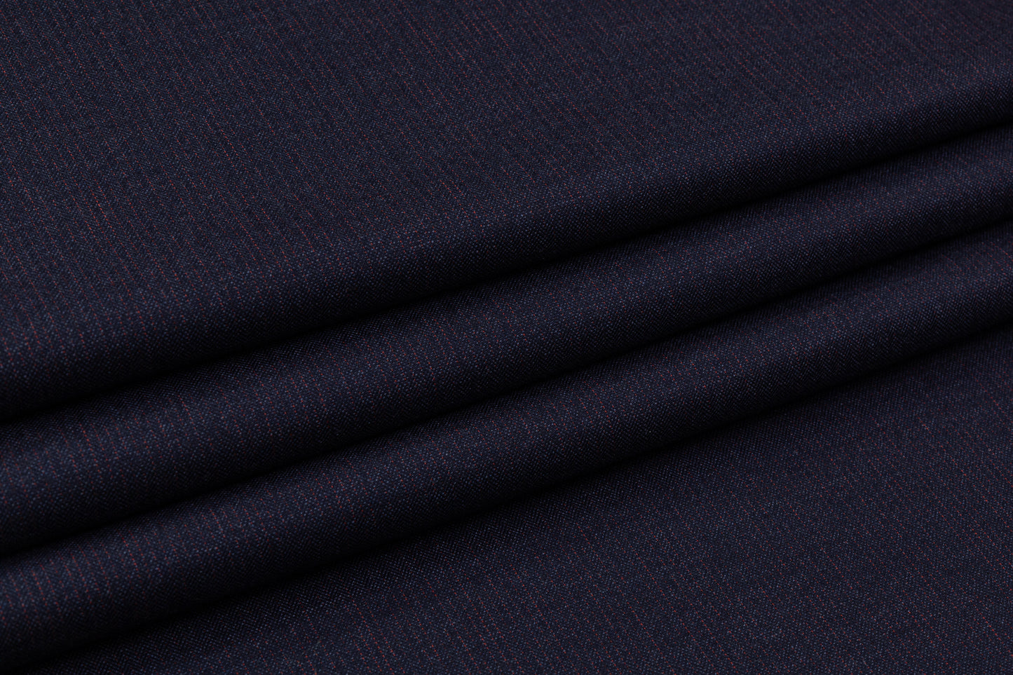 Carlo Barbera - Striped Italian Wool Suiting - Navy / Brick Red