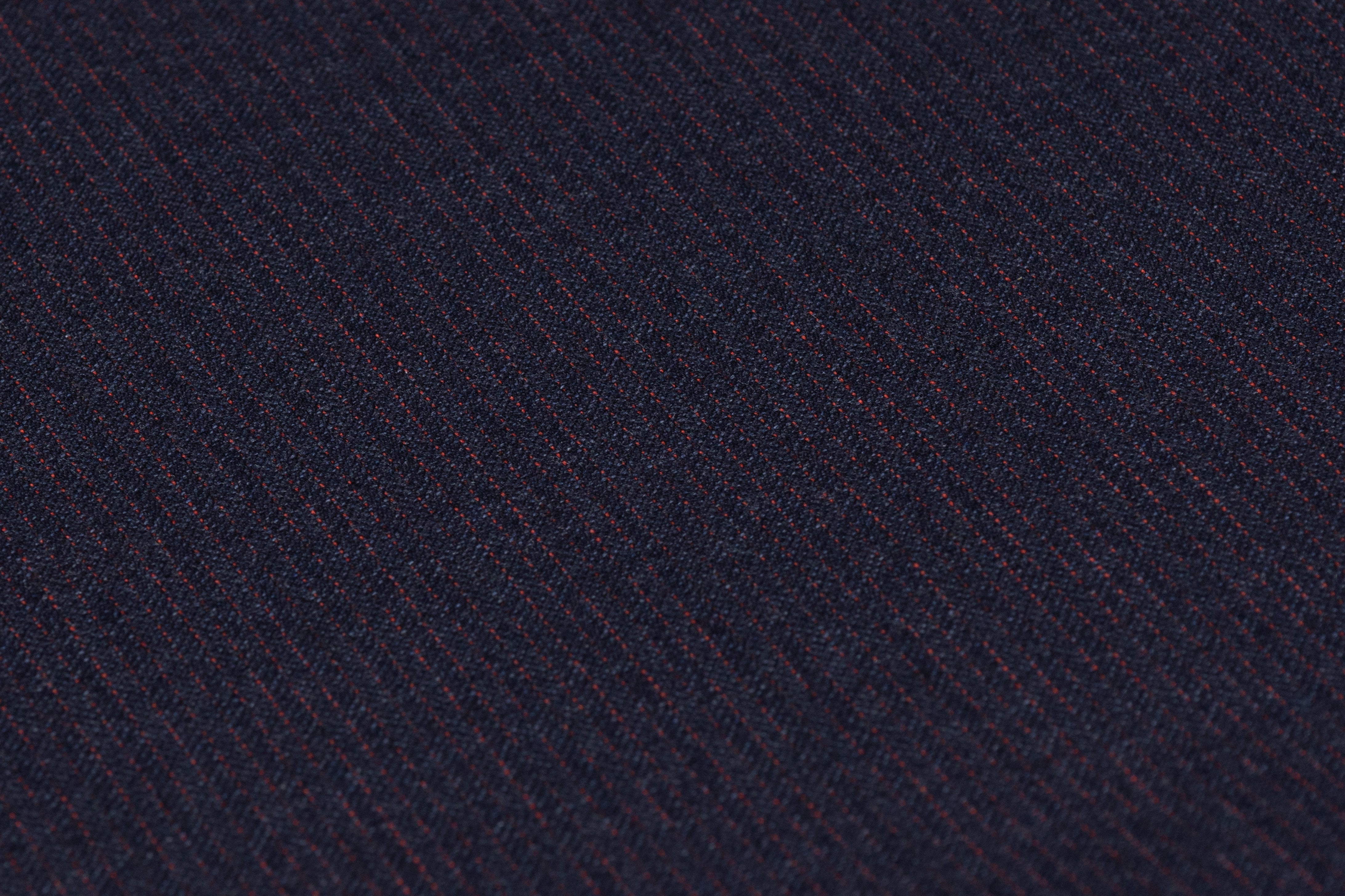 Carlo Barbera - Striped Italian Wool Suiting - Navy / Brick Red