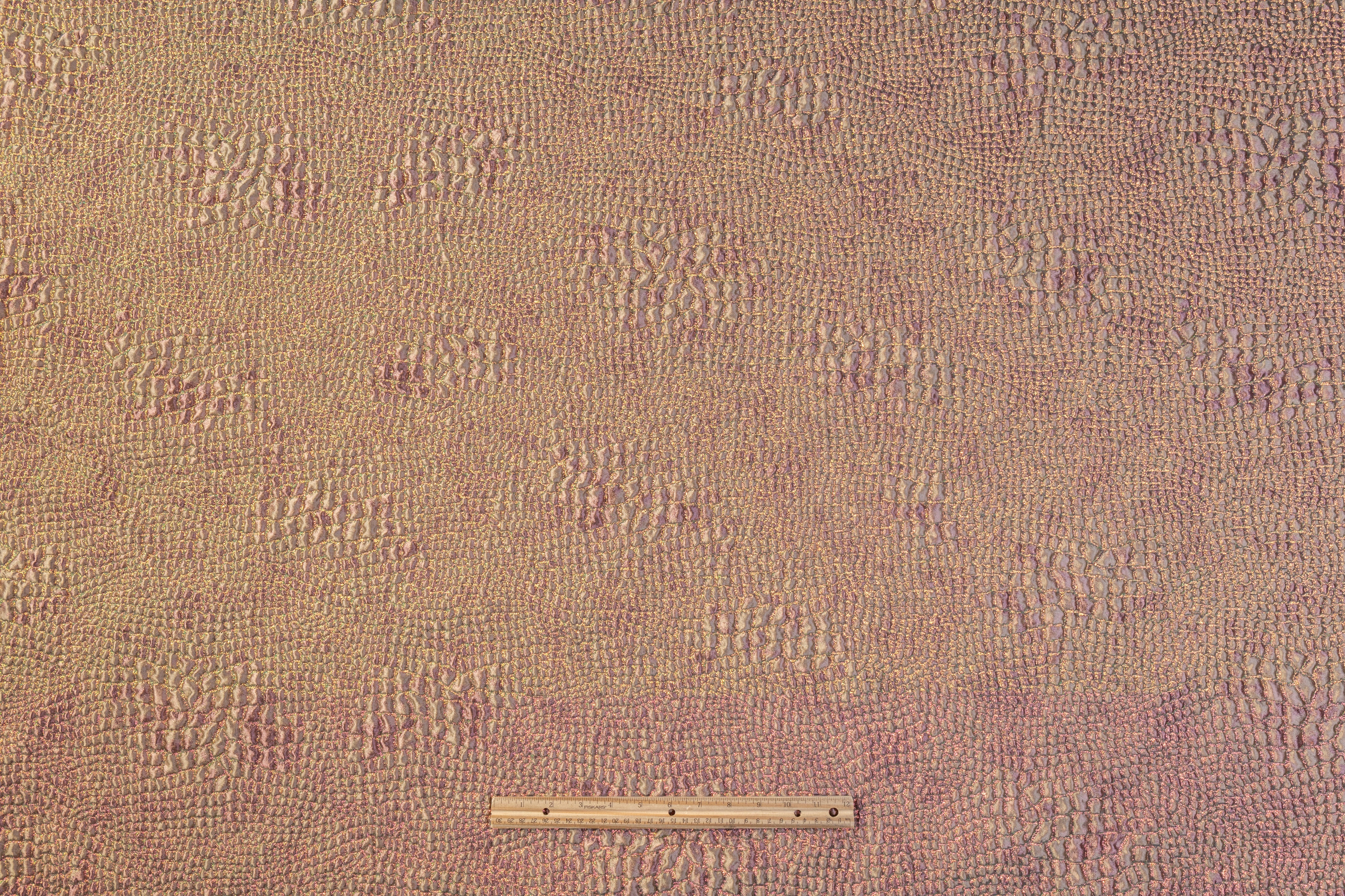 Ruffo Coli - Metallic Italian Silk Blend Brocade - Dusty Lavender / Taupe