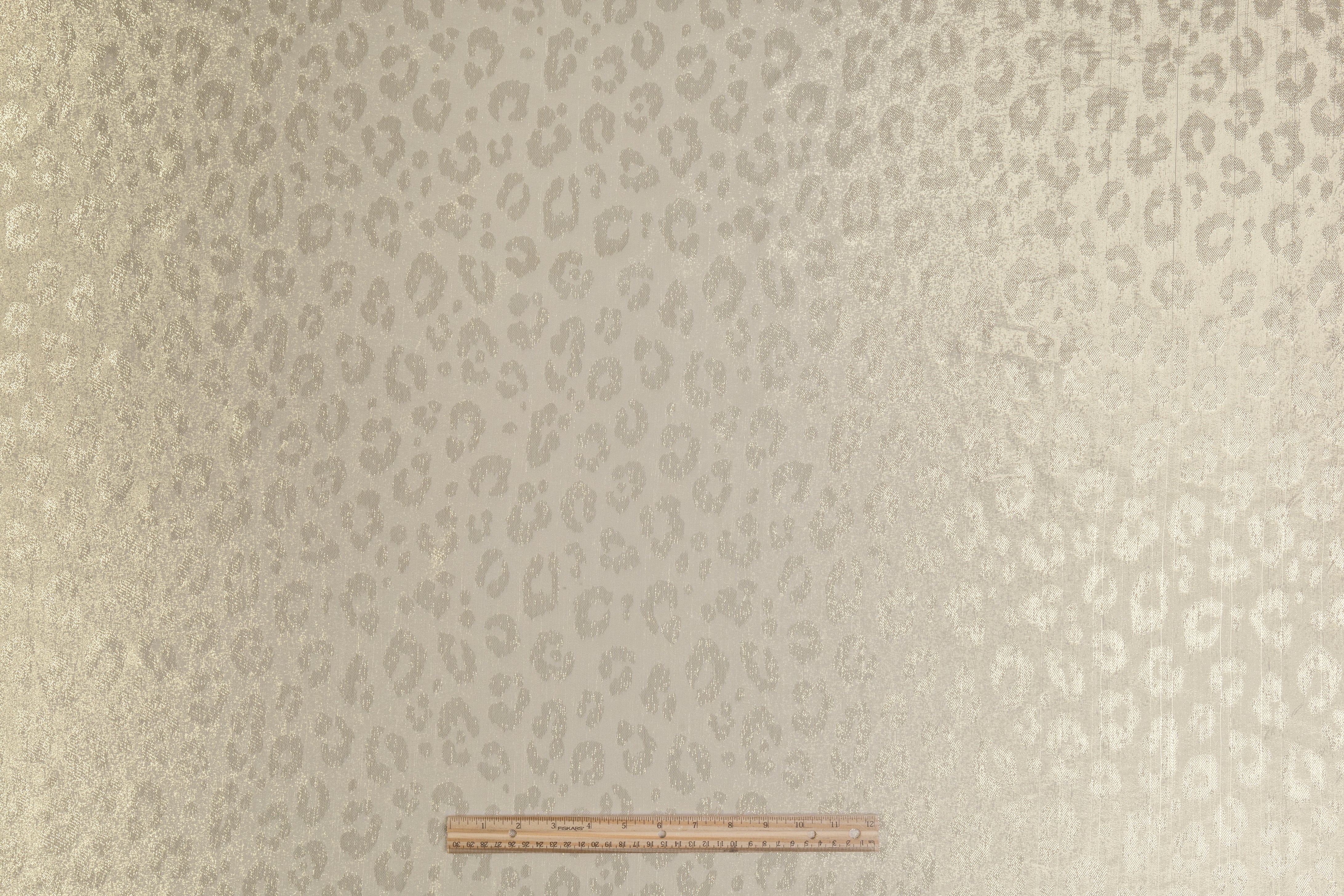 Cheetah Design Italian Silk Lamé - Champagne Gold