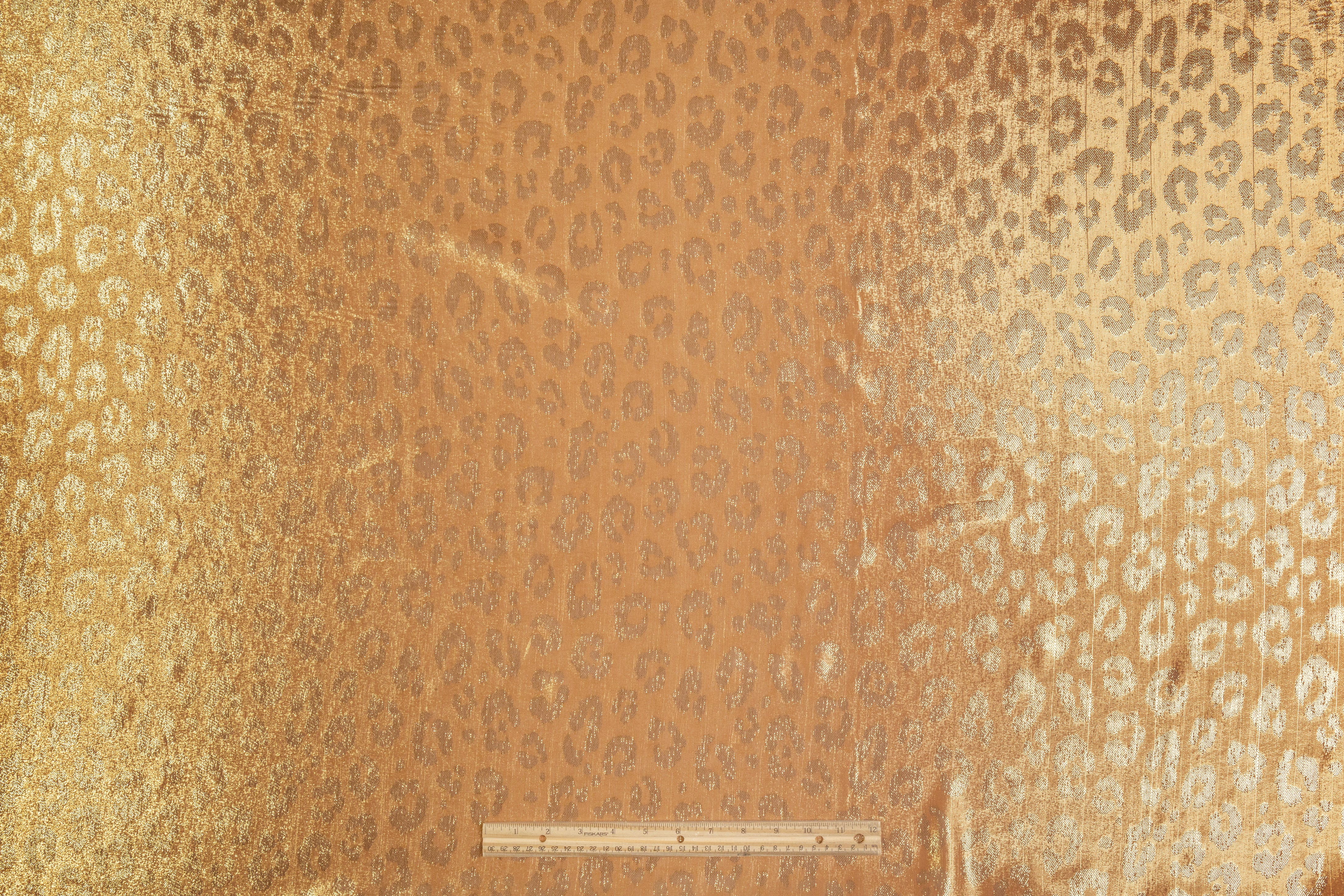 Cheetah Design Silk Lamé - Copper