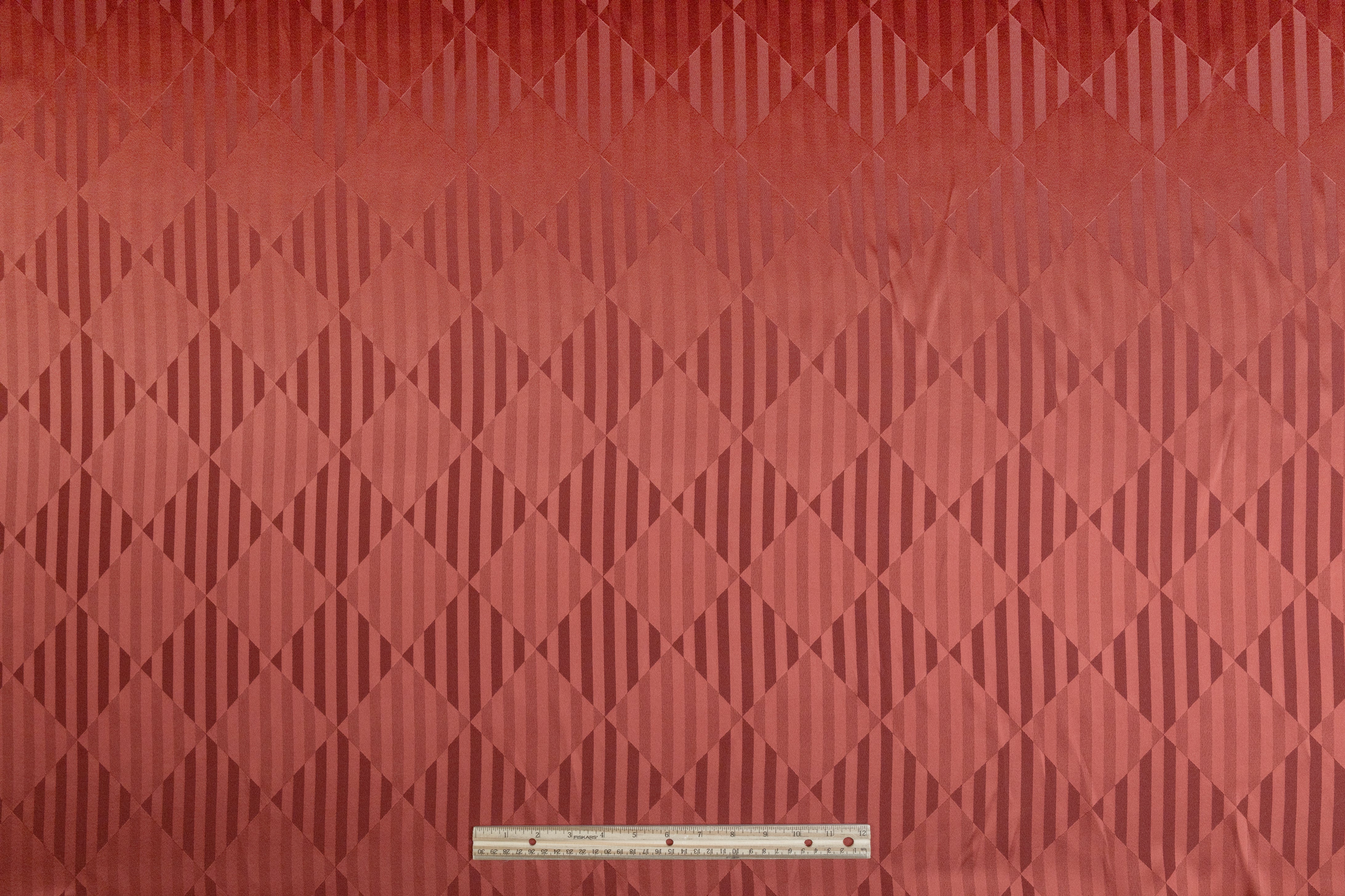 Italian Viscose Acetate Jacquard - Rust