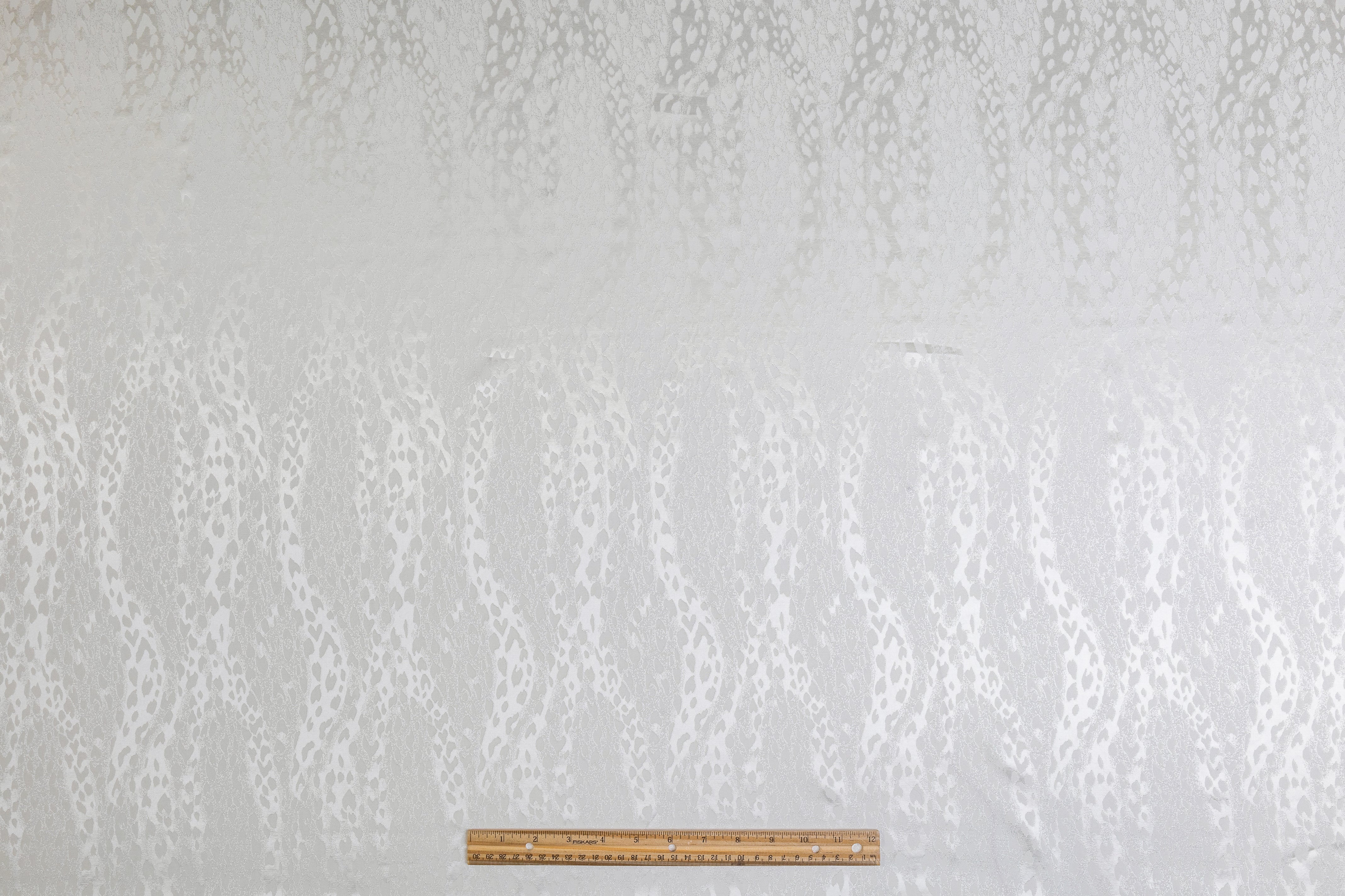 Leopard Design Italian Viscose Jacquard - Ivory