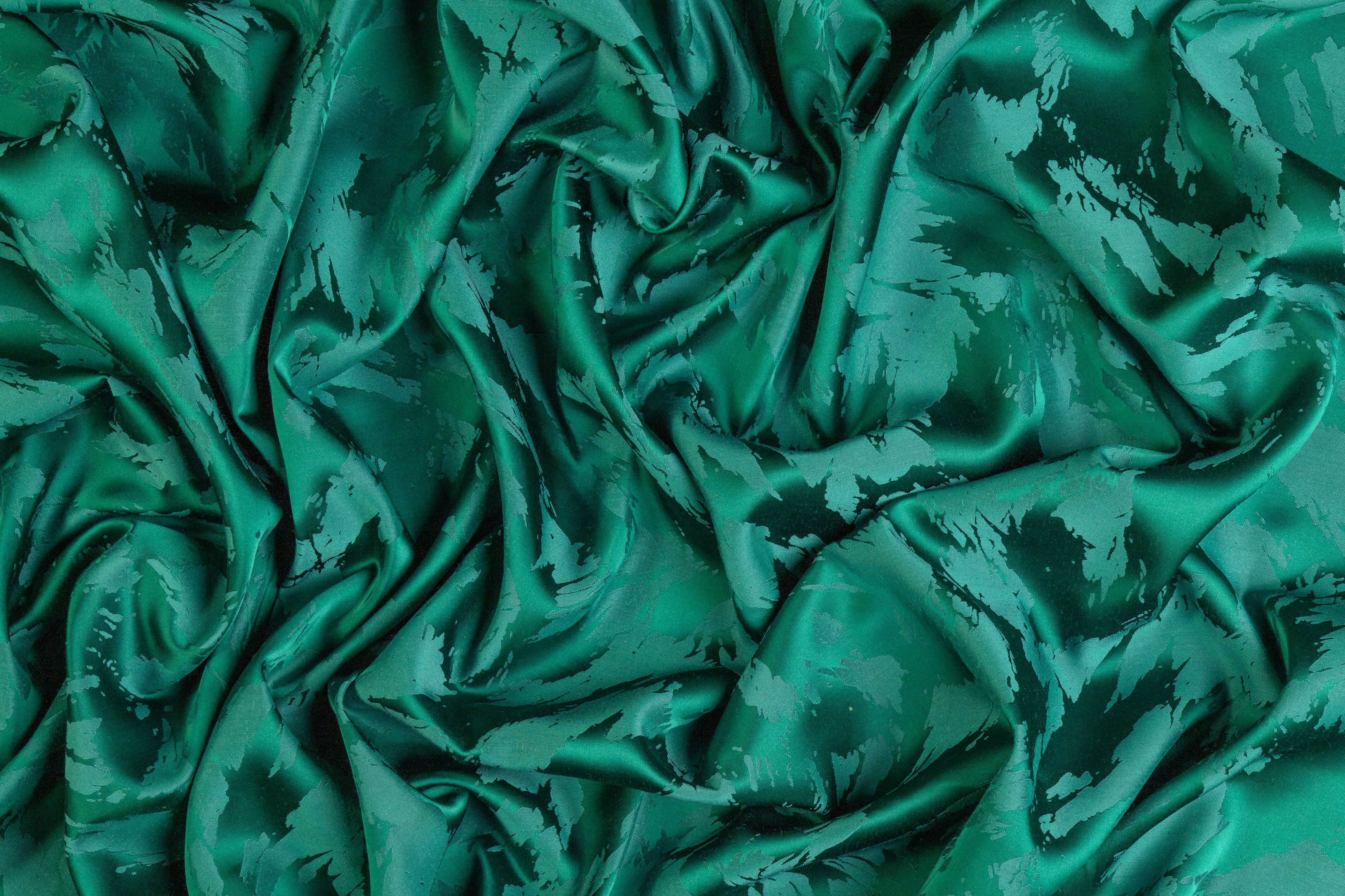 Italian Acetate Viscose Jacquard - Emerald Green