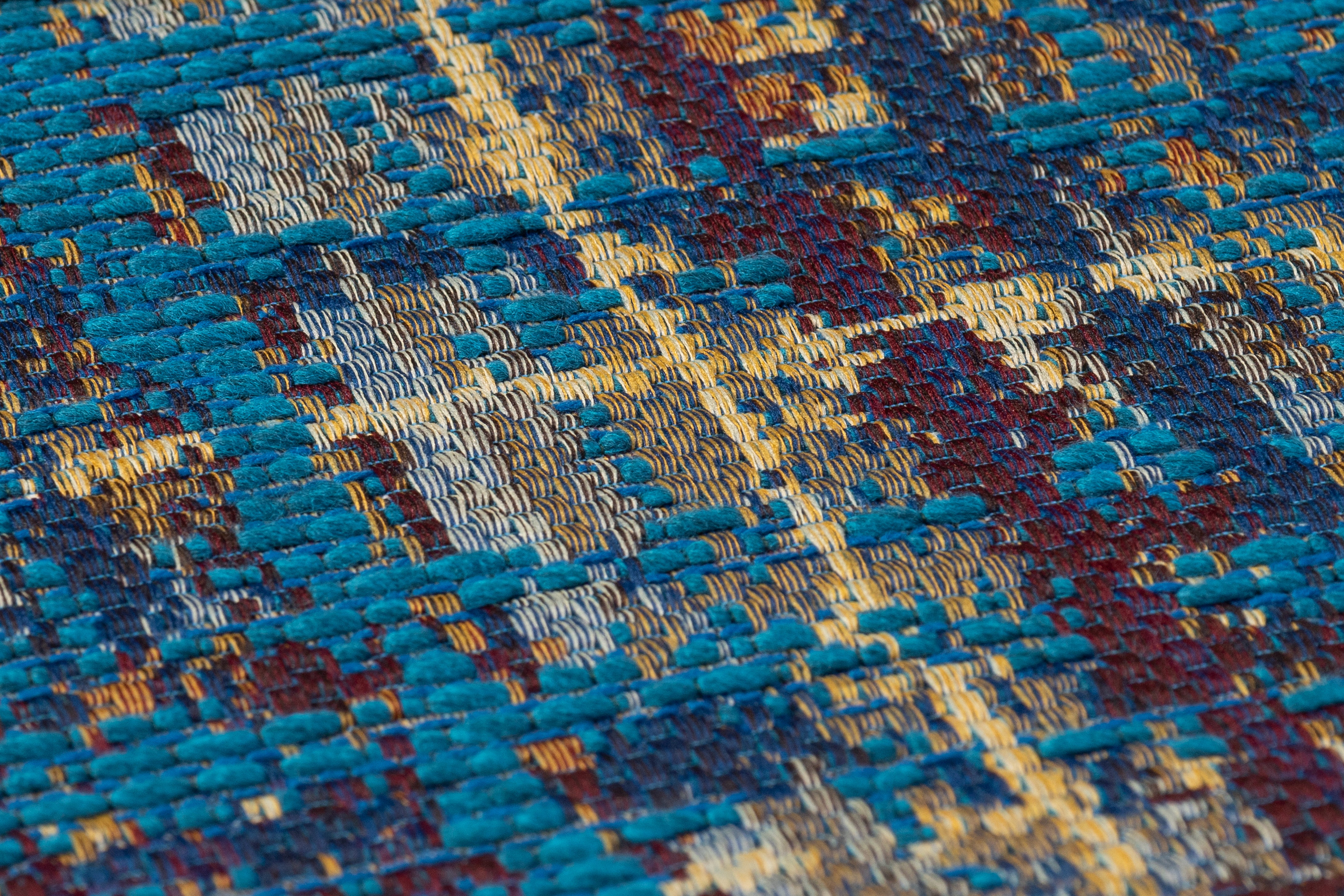 Etro - Checked Italian Tweed Brocade - Burgundy / Blue / Gold