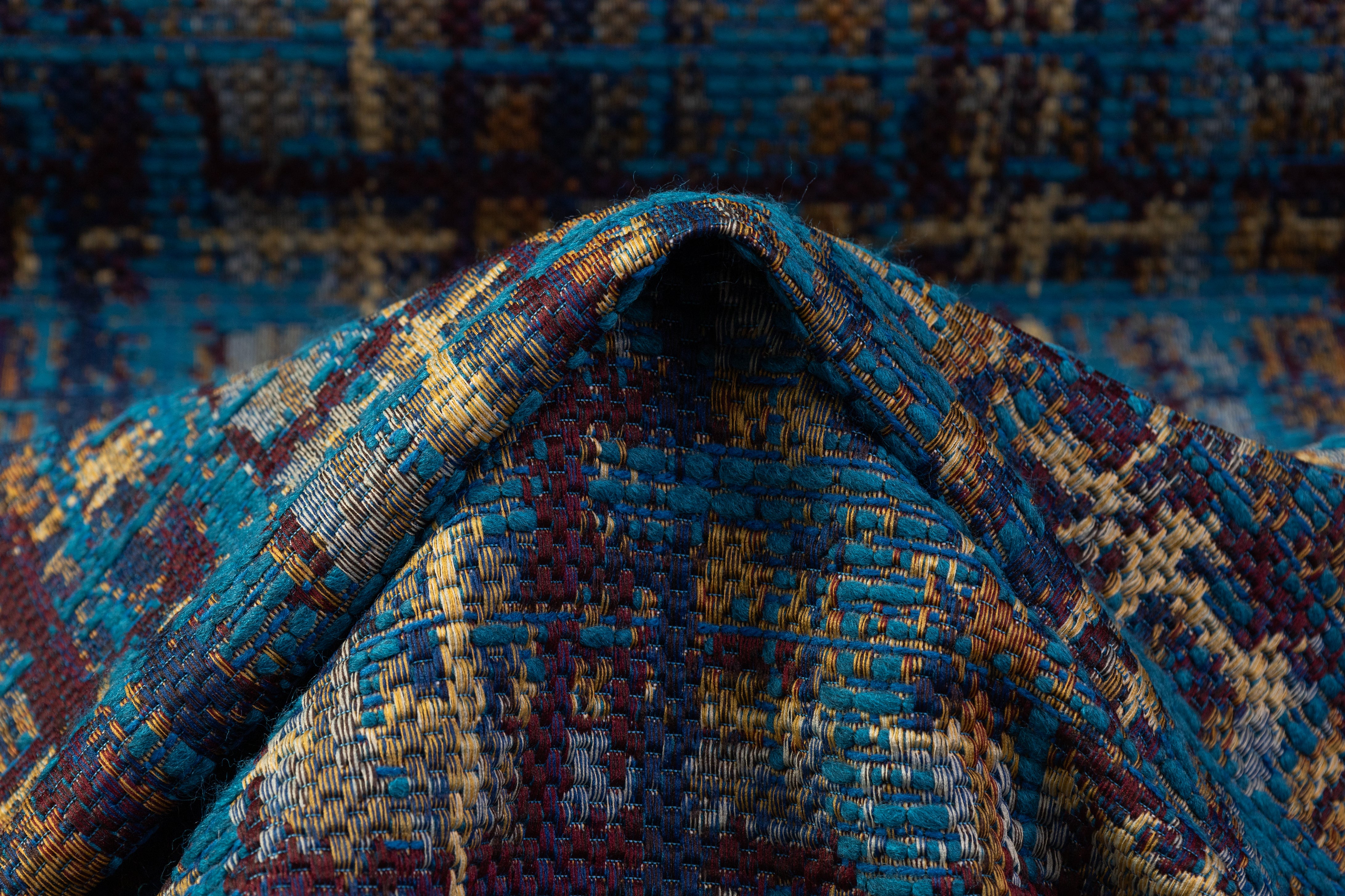 Etro - Checked Italian Tweed Brocade - Burgundy / Blue / Gold