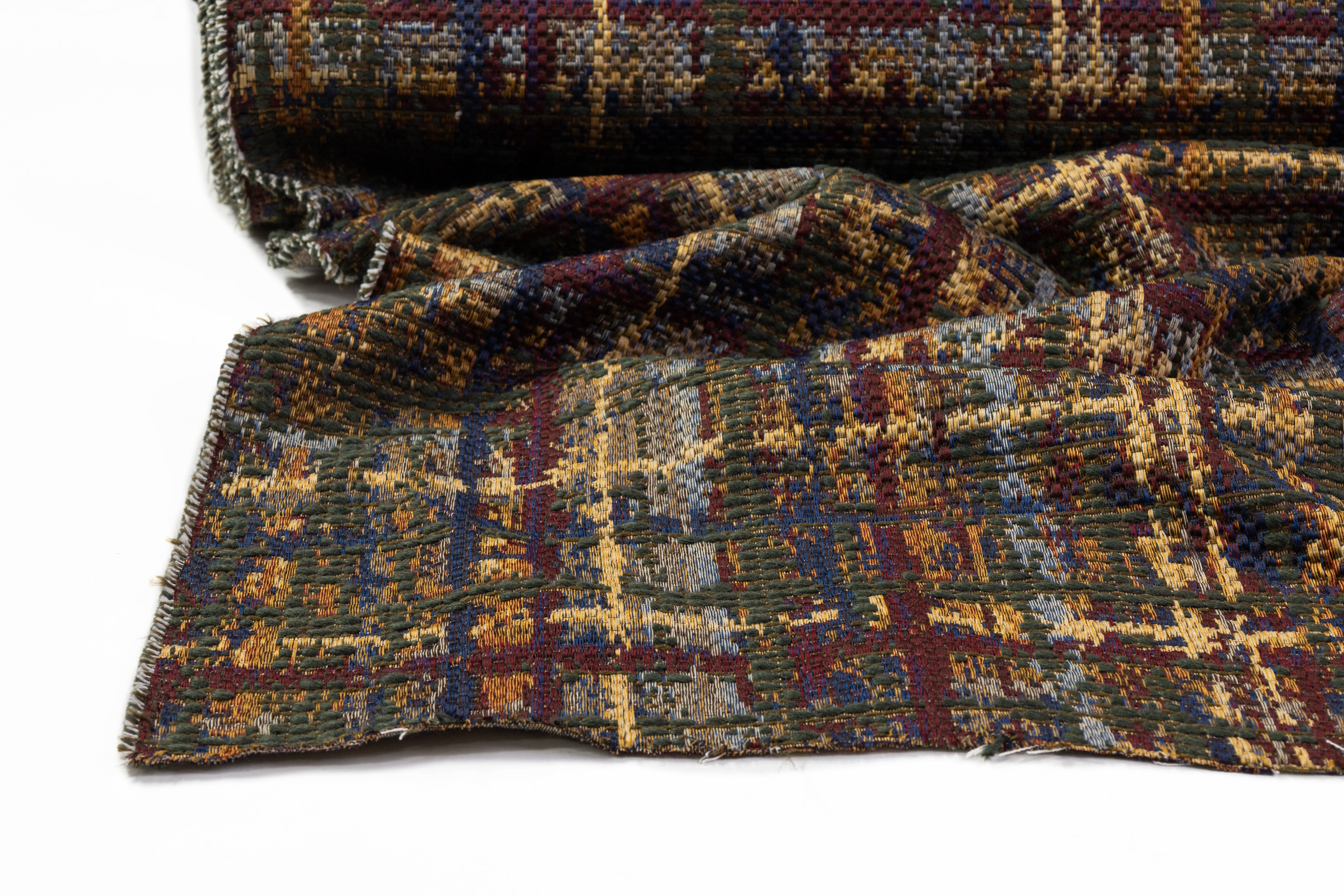 Etro - Checked Italian Tweed Brocade - Burgundy / Green / Gold