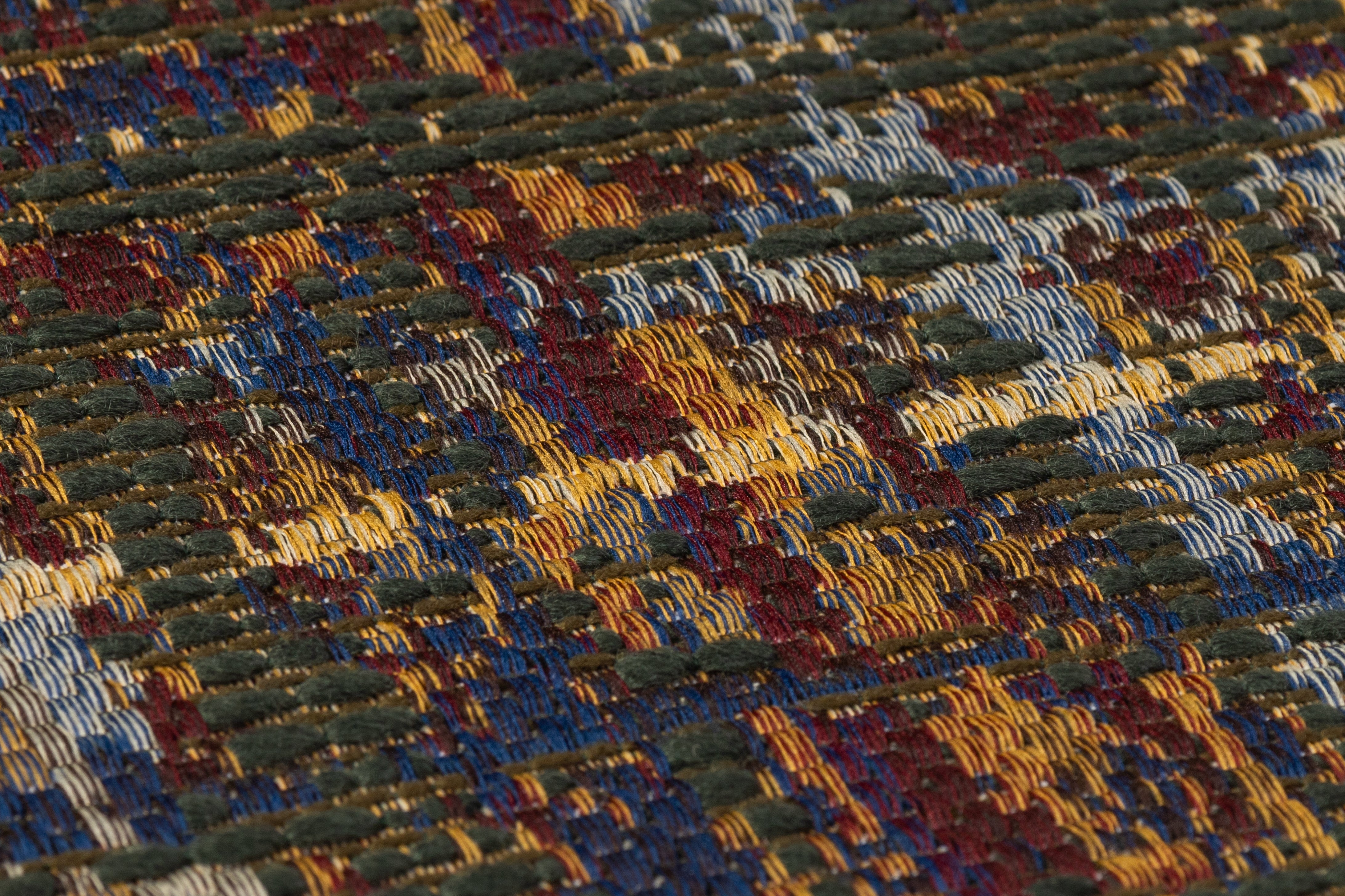 Etro - Checked Italian Tweed Brocade - Burgundy / Green / Gold