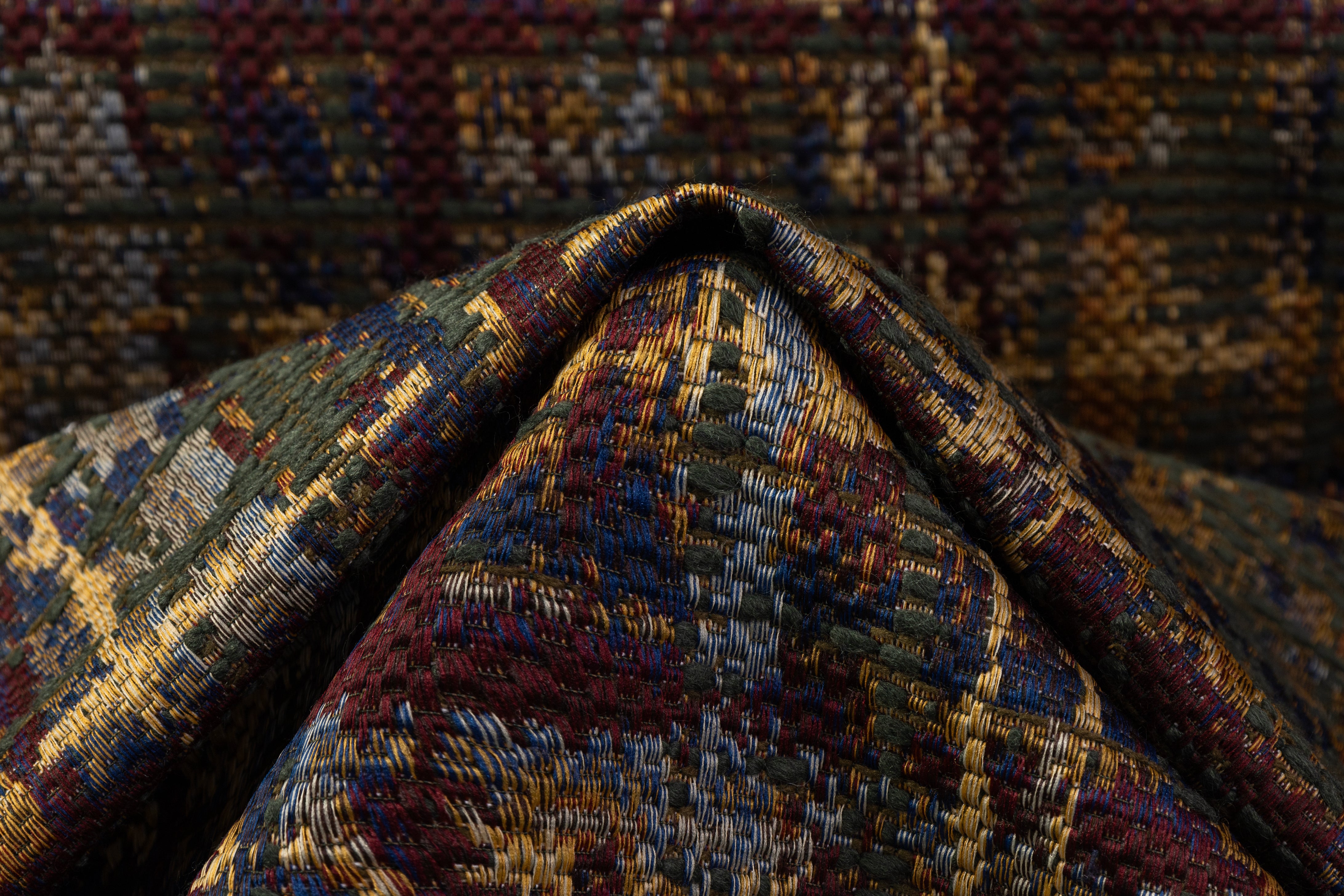 Etro - Checked Italian Tweed Brocade - Burgundy / Green / Gold
