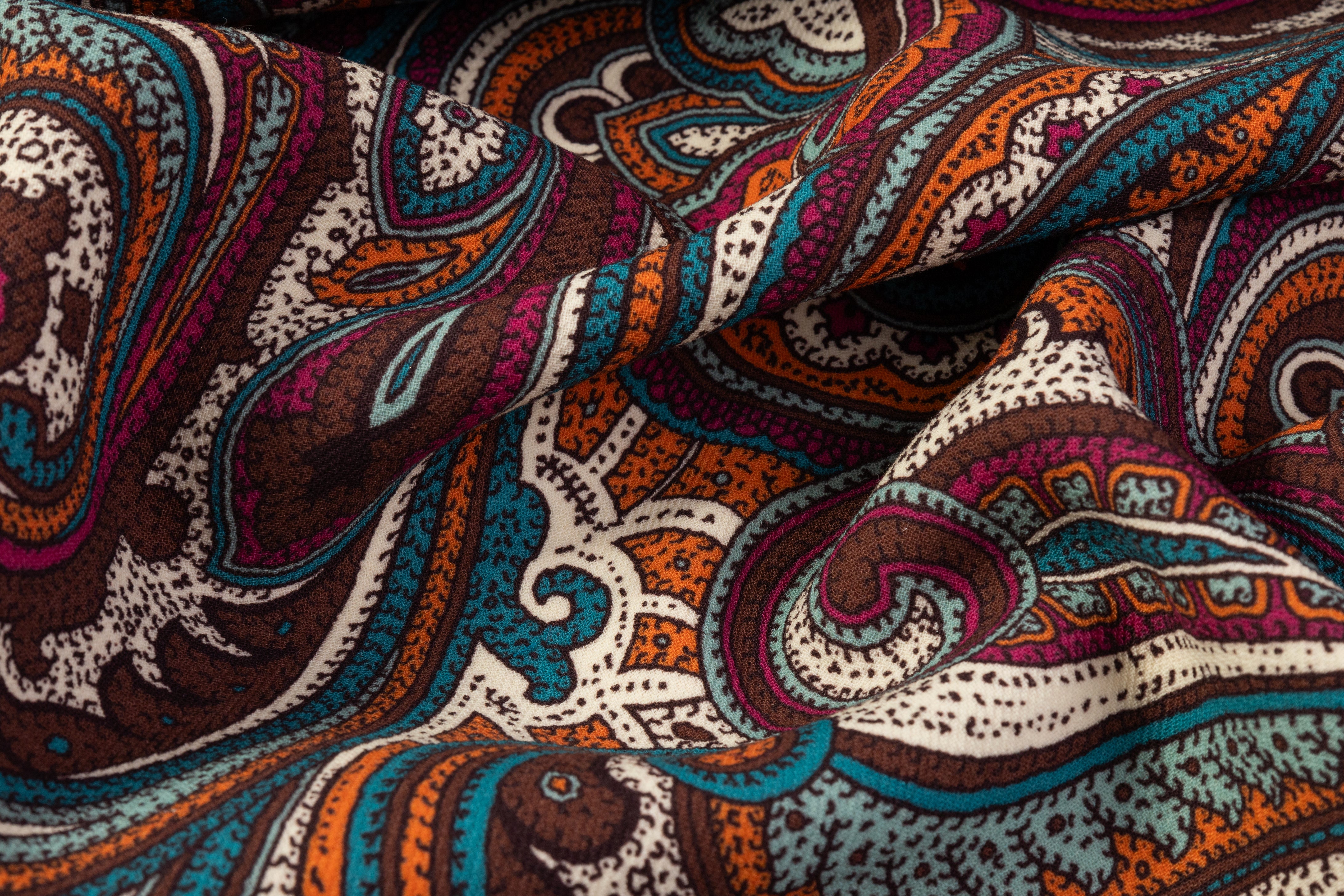 Etro - Paisley Italian Double Wool Crepe - Multicolor
