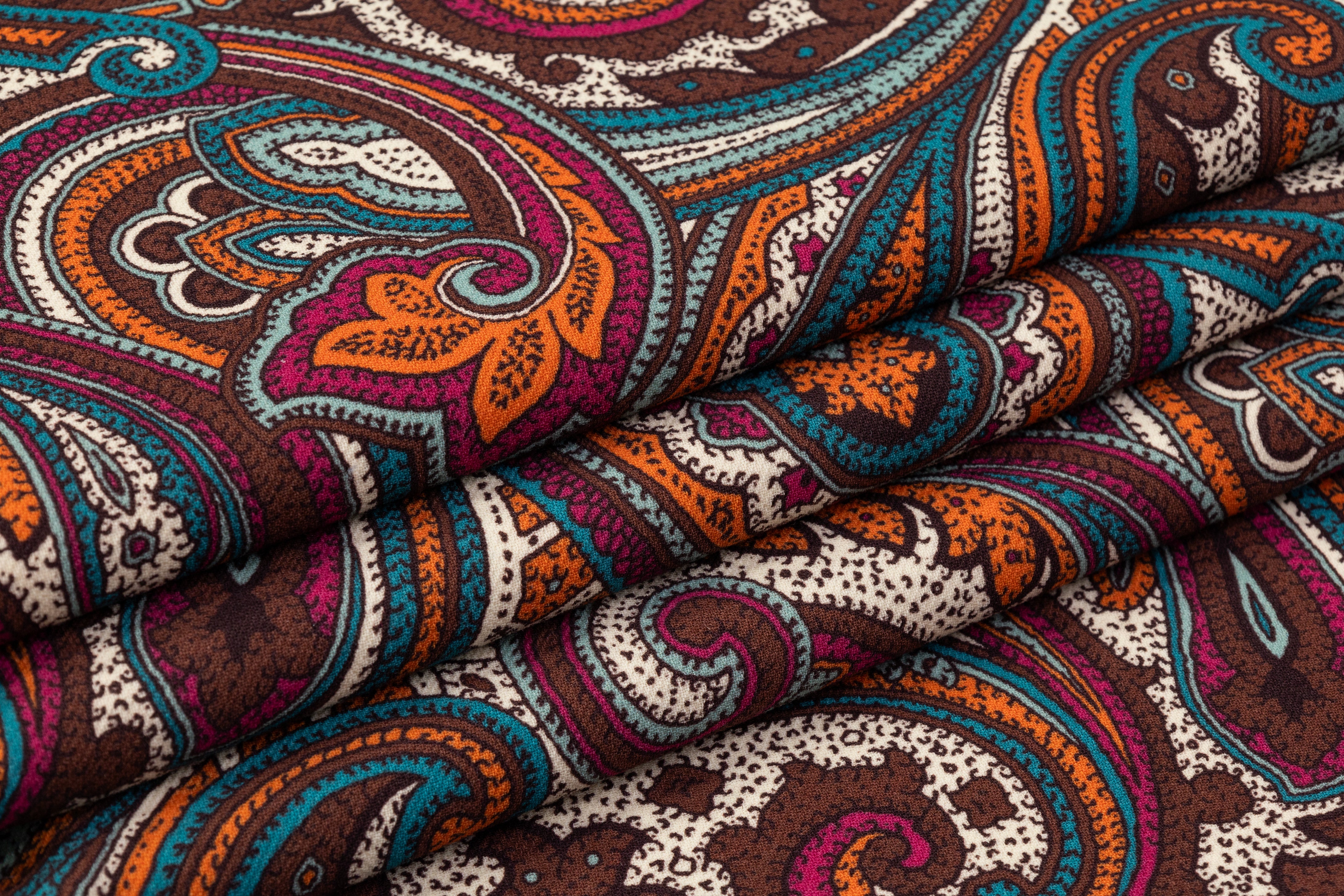 Etro - Paisley Italian Double Wool Crepe - Multicolor