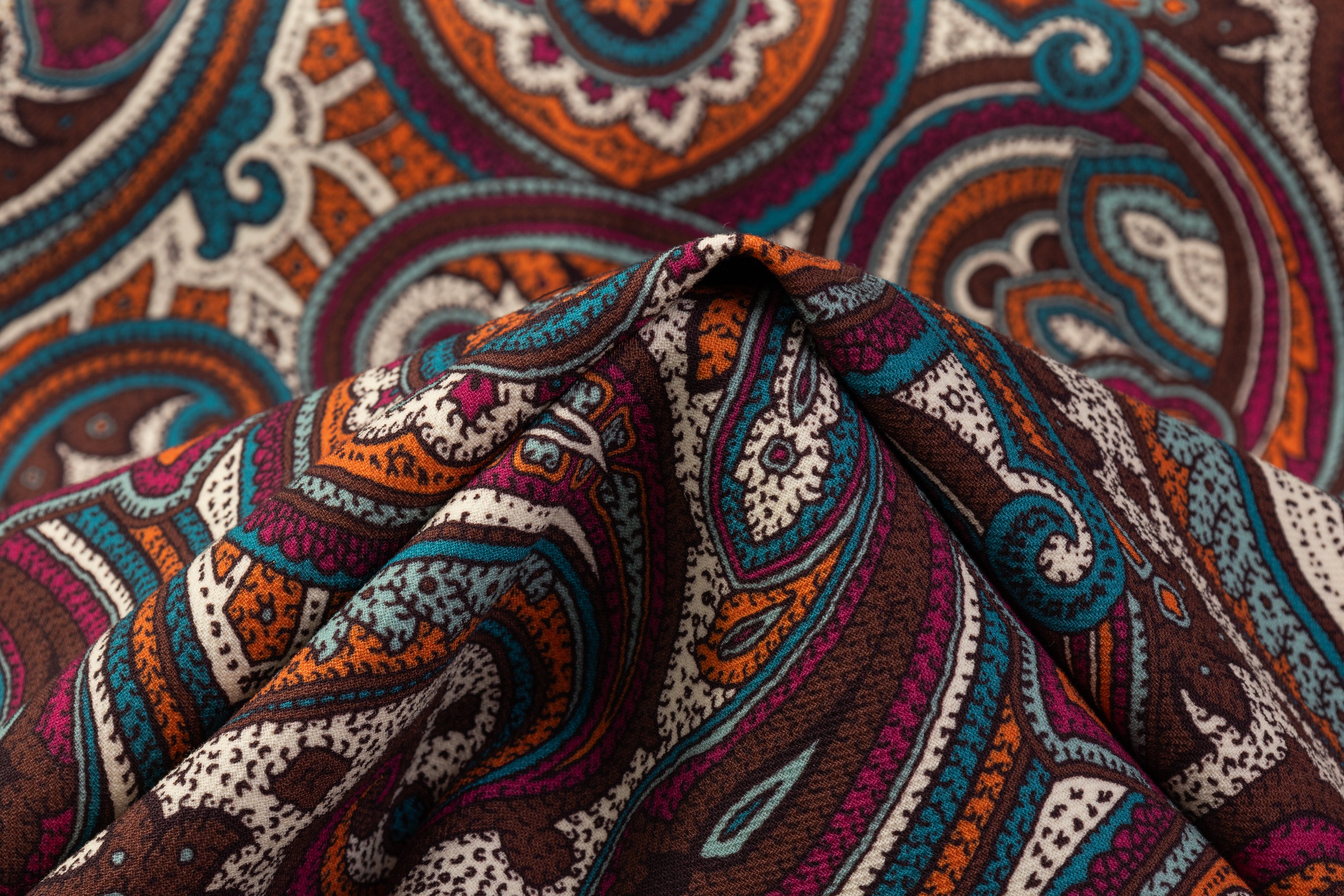 Etro - Paisley Italian Double Wool Crepe - Multicolor