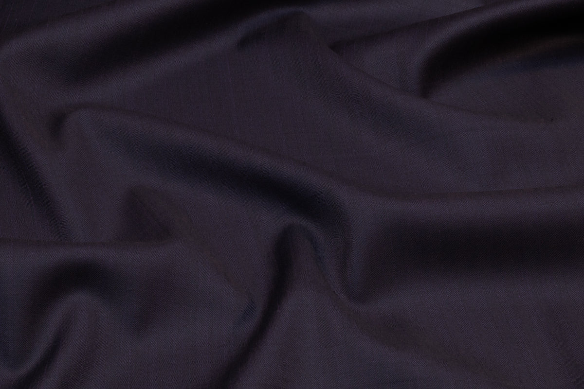 Vitale Barberis Canonico - Italian Solaro Silk and Wool Suiting - Navy / Purple