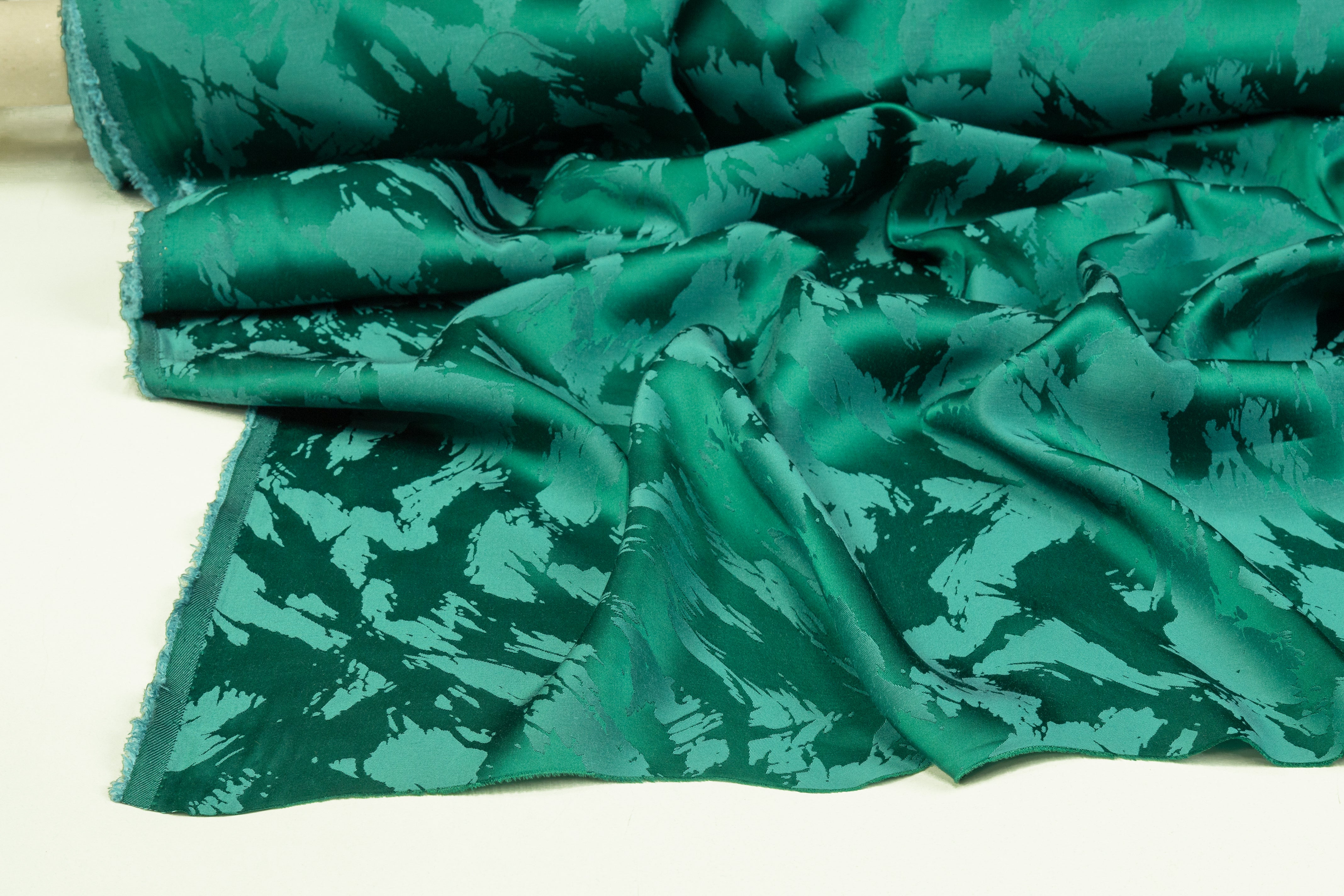 Italian Acetate Viscose Jacquard - Emerald Green