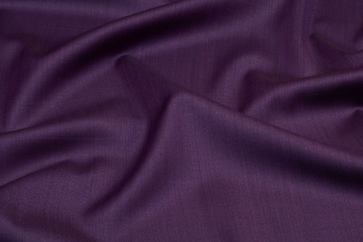Vitale Barberis Canonico - Italian Solaro Silk and Wool Suiting - Navy / Purple