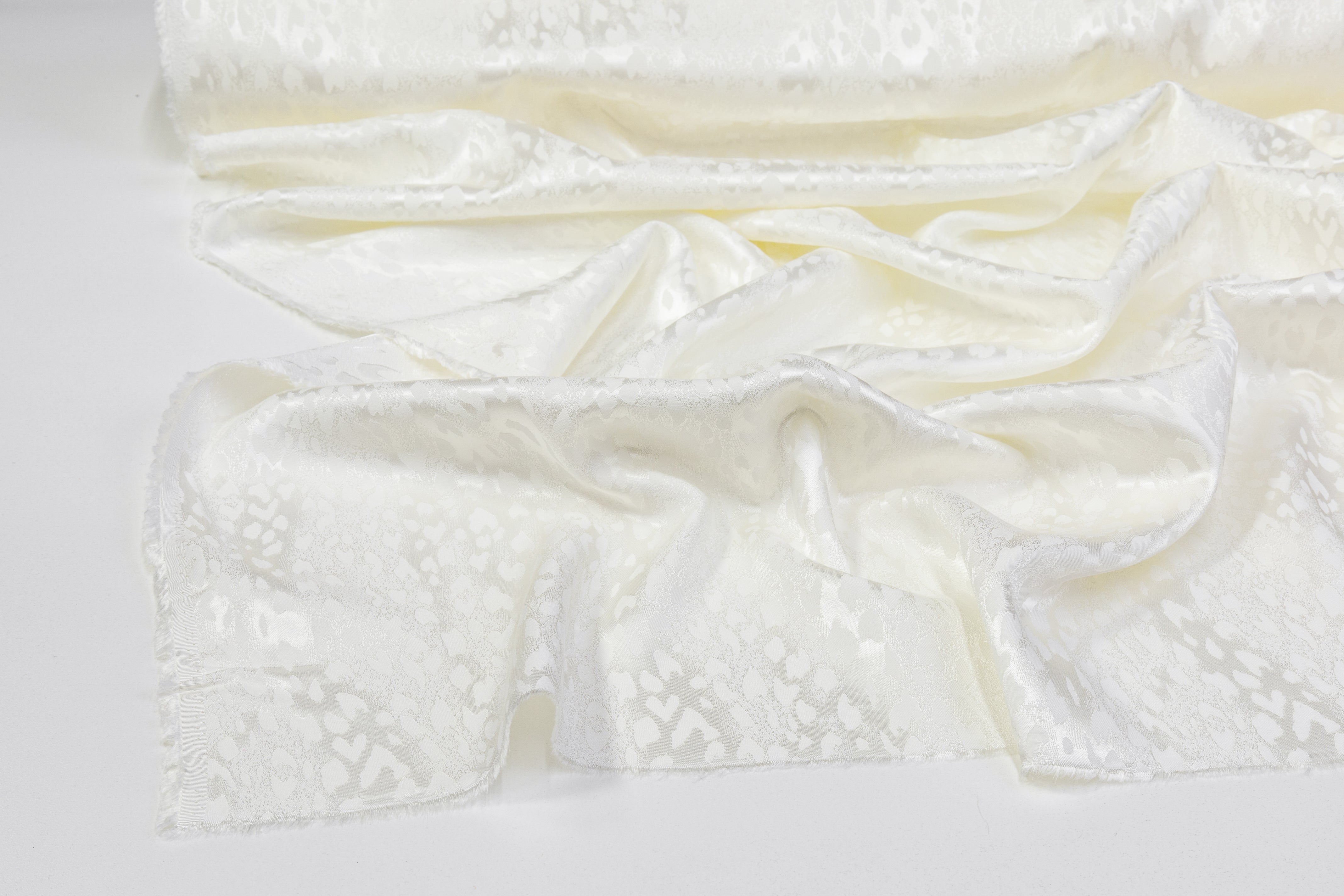 Leopard Design Italian Viscose Jacquard - Ivory